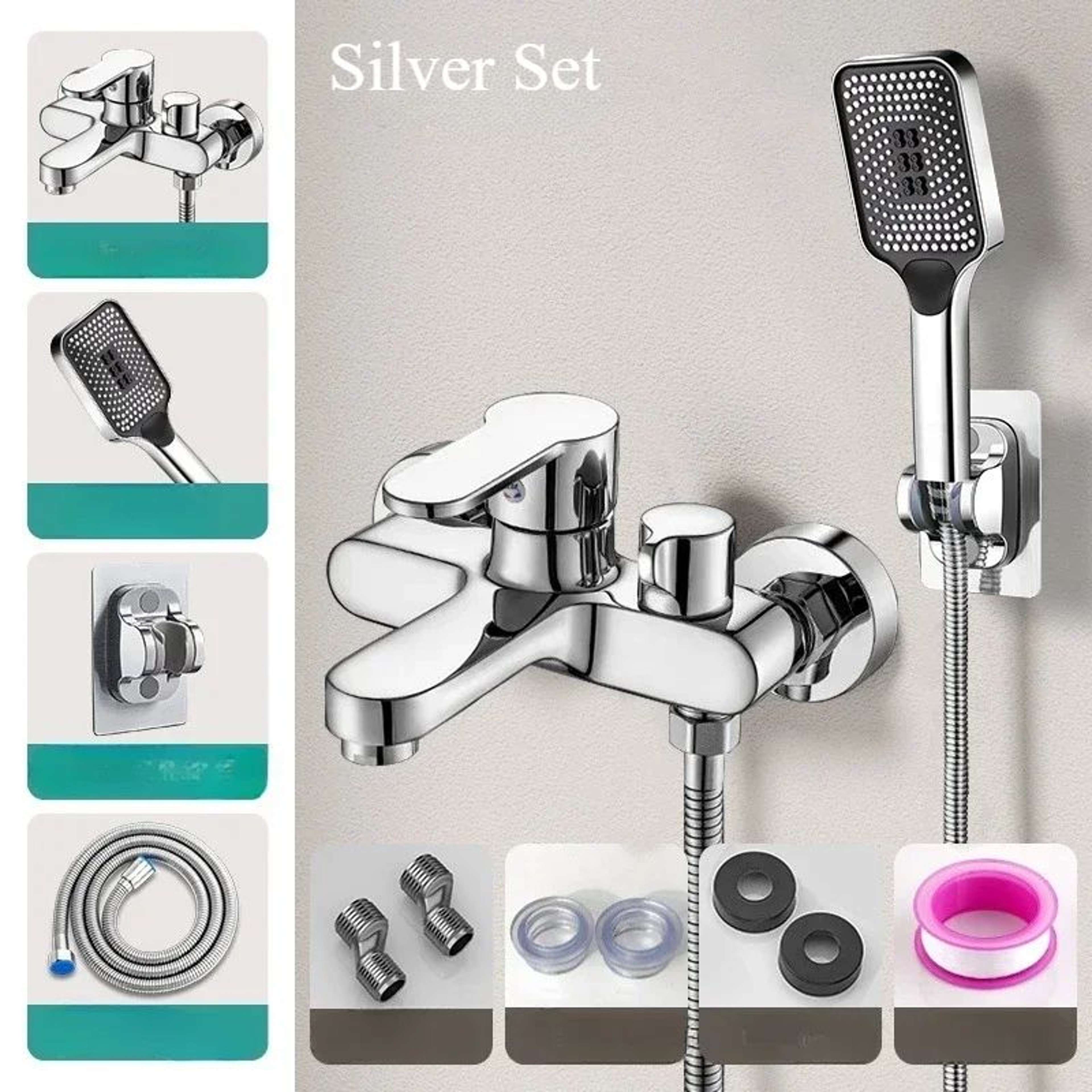 Luxury Thermostatic Shower System With 3Way Diverter  Bathtub Mixer 9