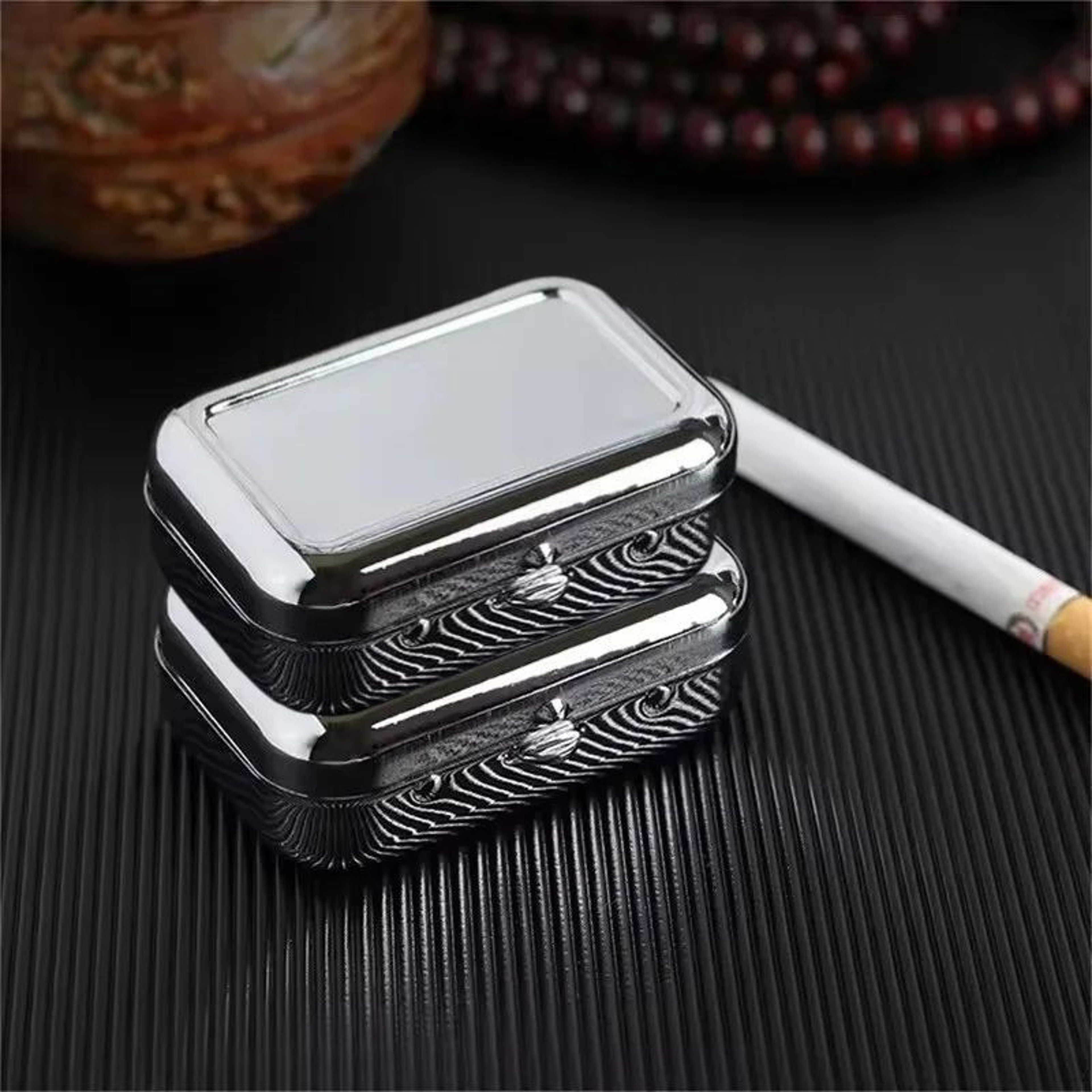 Portable Mini Metal Car Ashtray With Lid  Smokeless Pocket  Desktop Ashtray For Travel 8