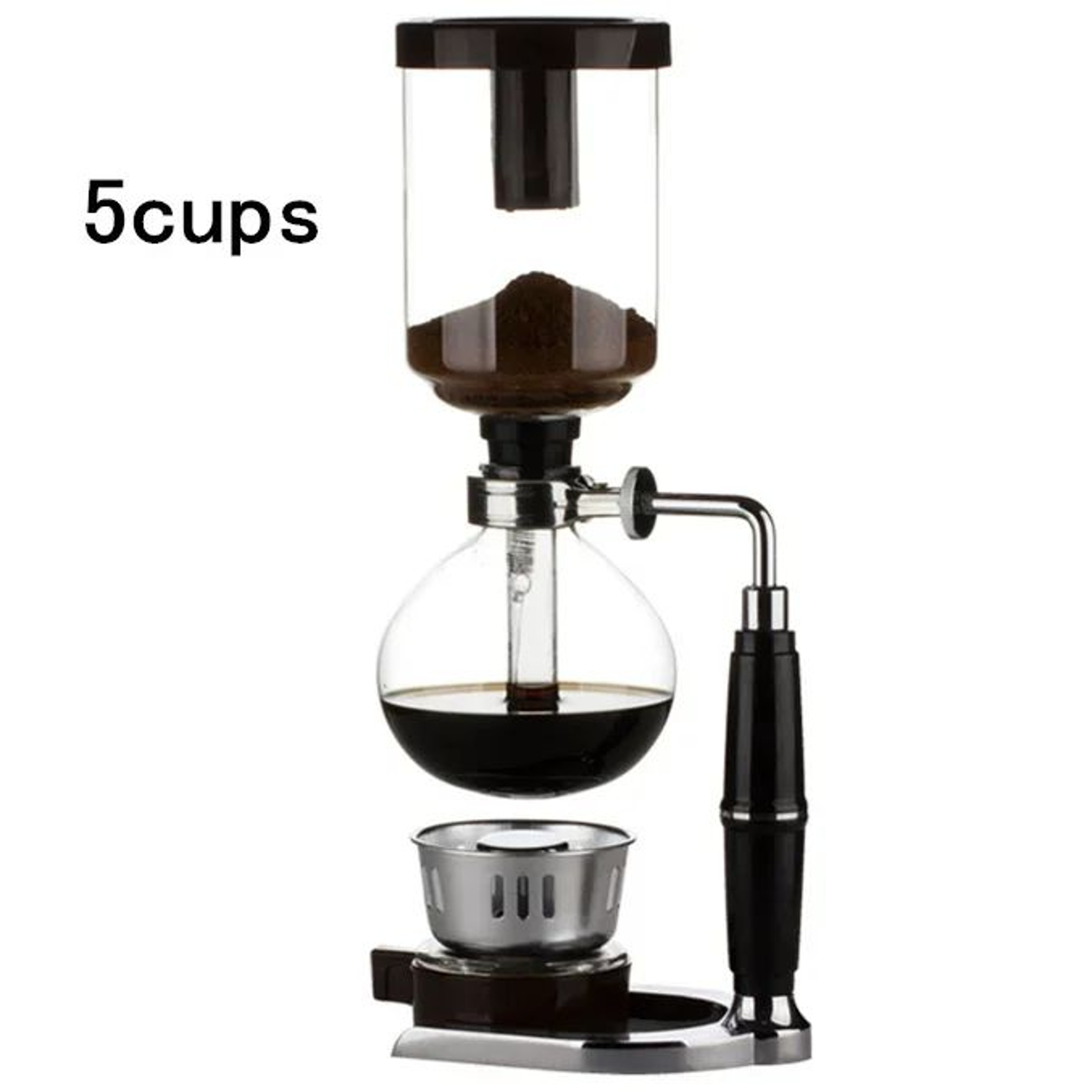 BrewMaster Glass Siphon Coffee Maker  3  5 Cup Vacuum Coffee Maker With Reusable Filter 7