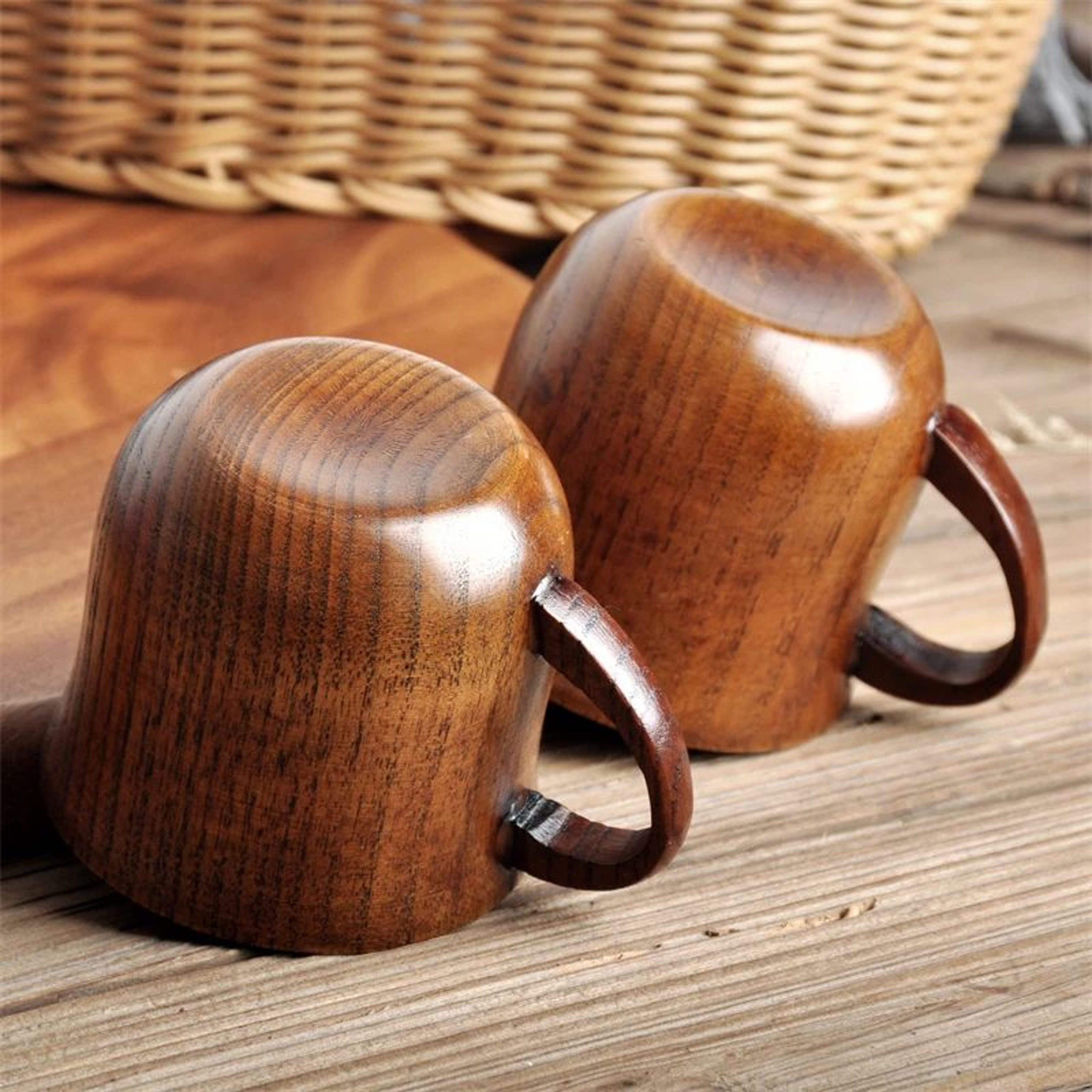 Rustic Spruce Wood Big Belly Mug  Handmade Wooden Beer Mug  Natural Coffee Cup 3