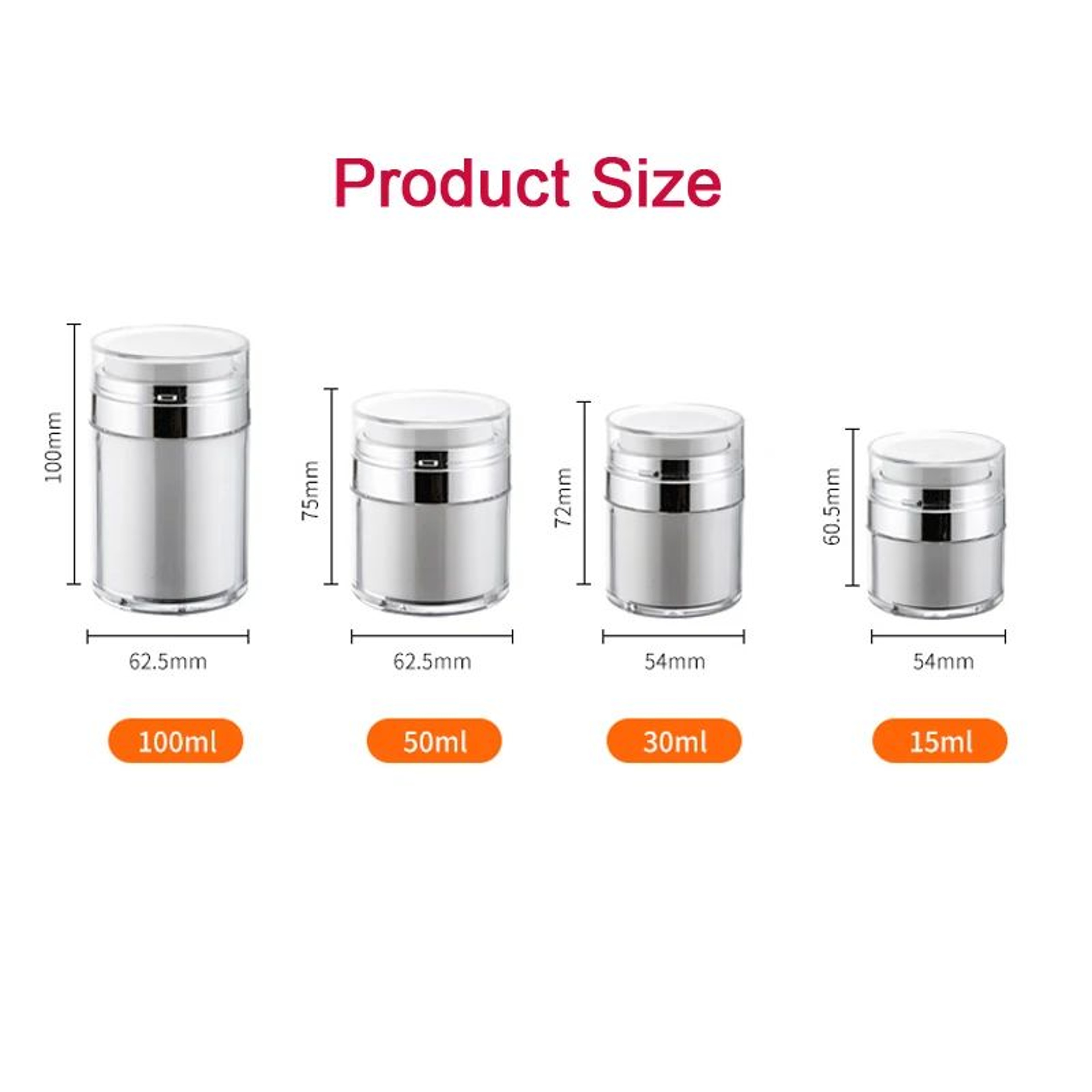 AirLock Pro Refillable Airless Pump Bottle  Portable Vacuum Travel Cosmetic Container 5
