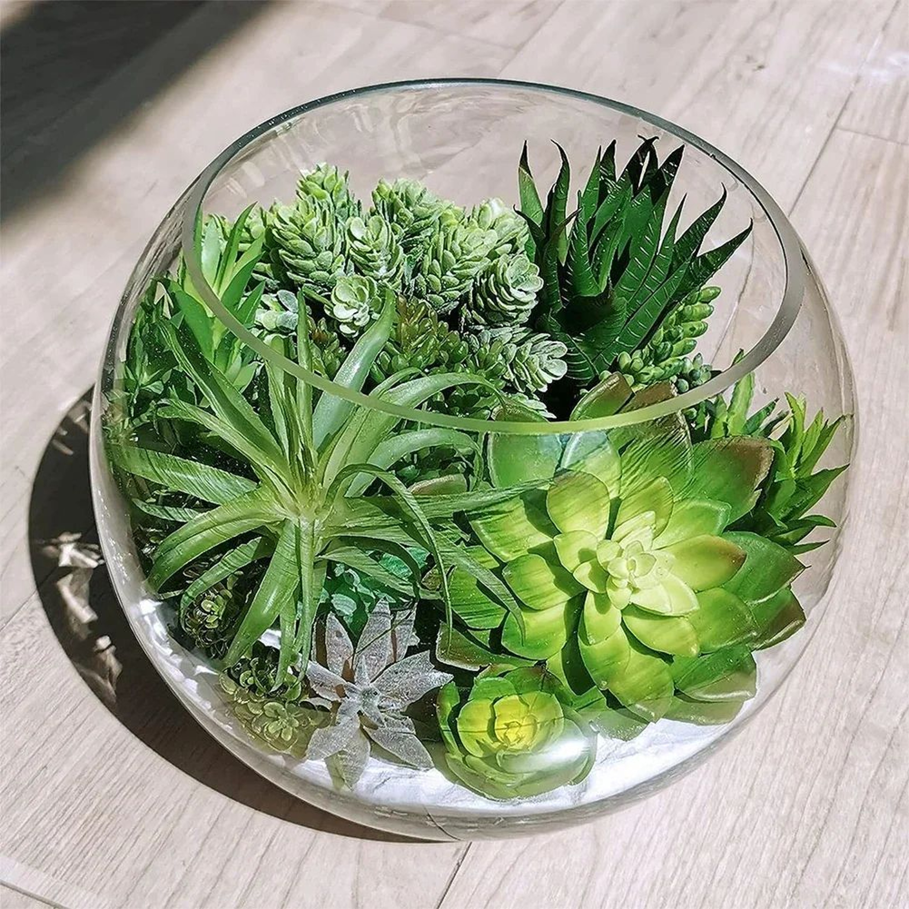 MiniLush 12Piece Artificial Succulents Set  Realistic Faux Plants For Home  Office Decor 4
