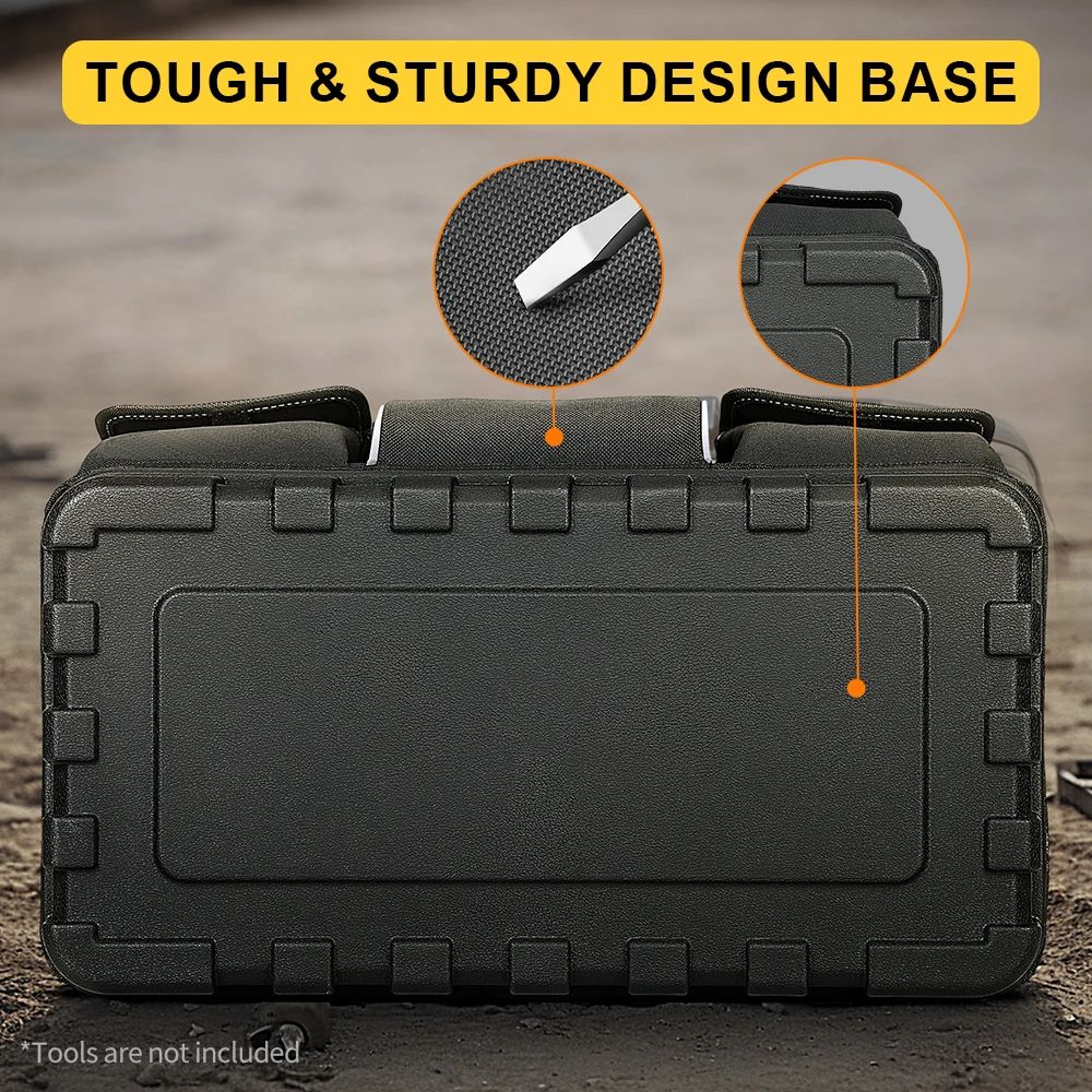 WINHUNT Pro Wide Mouth Tool Bag With Molded Base  HeavyDuty Contractor Storage Tote 5