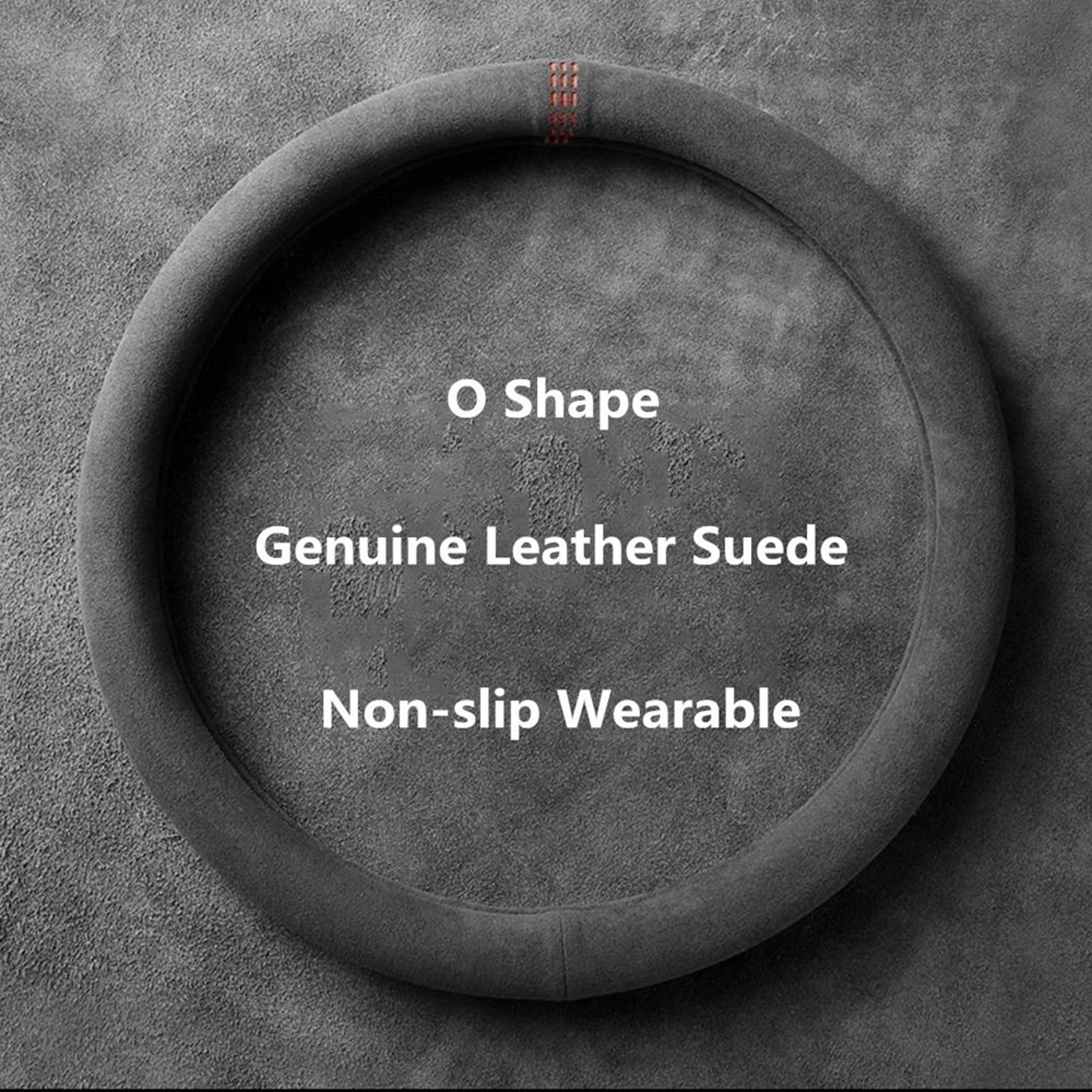 LuxeGrip Cowhide Suede Steering Wheel Cover  Universal 3738cm AntiSlip Wrap 9