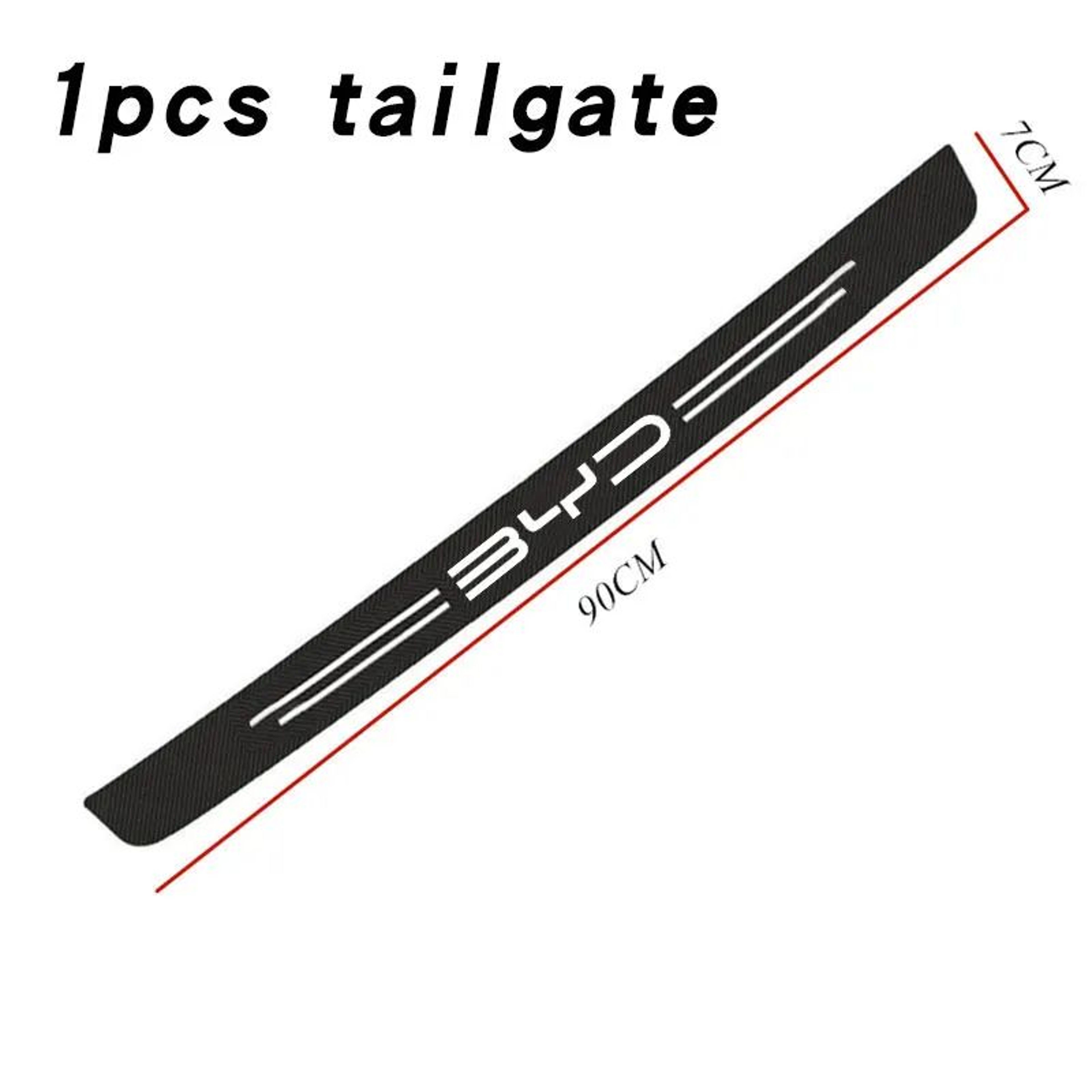 BYD Carbon Fiber Door Sill Protector  Rear Bumper Guard Stickers Car Threshold Protection Strip 6