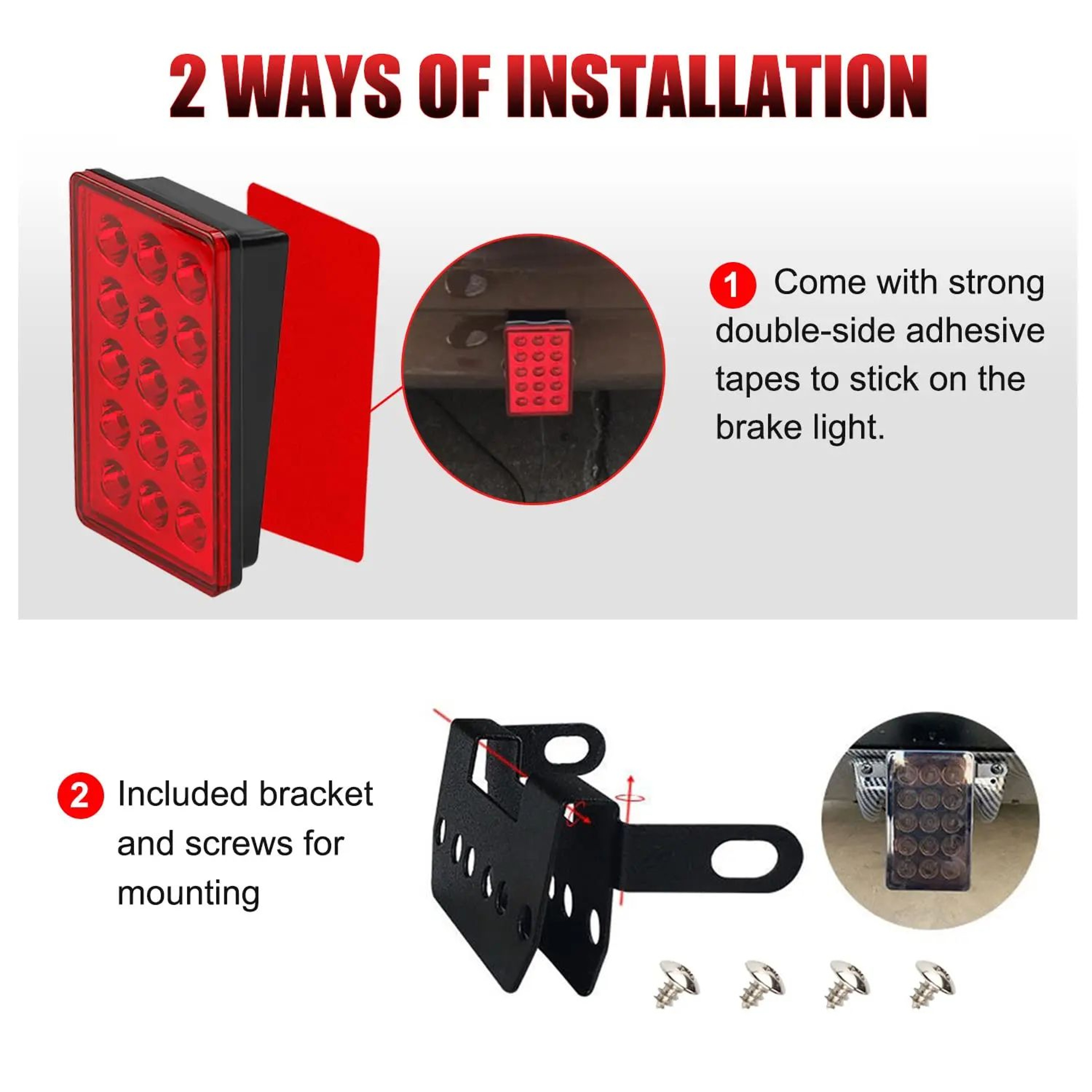 HighVisibility F1 Style LED Brake Light  15LED Rear Safety Warning Lamp For Cars  SUVs 2