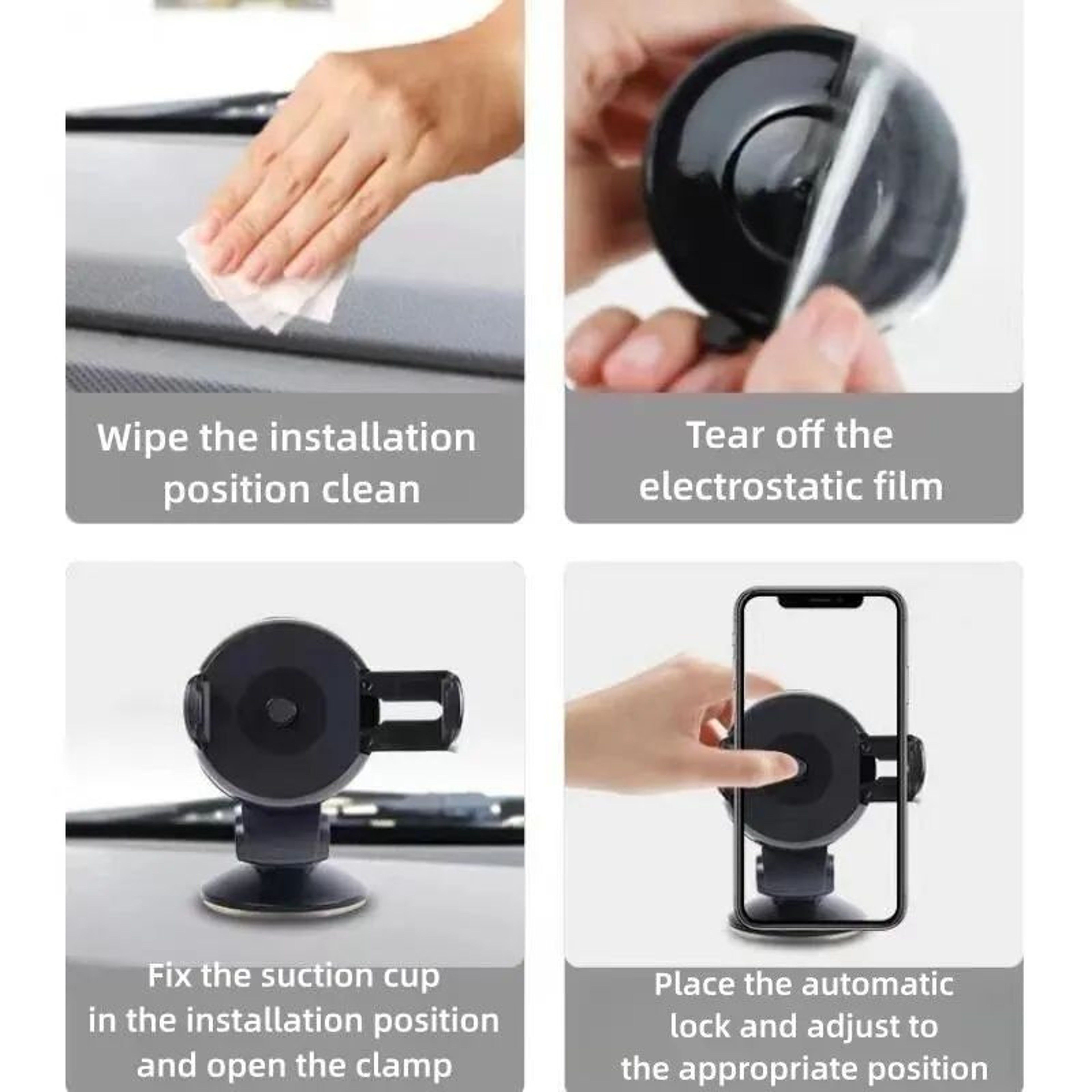 360 Universal Car Phone Holder  Adjustable Windshield Phone Mount For HandsFree Driving 4