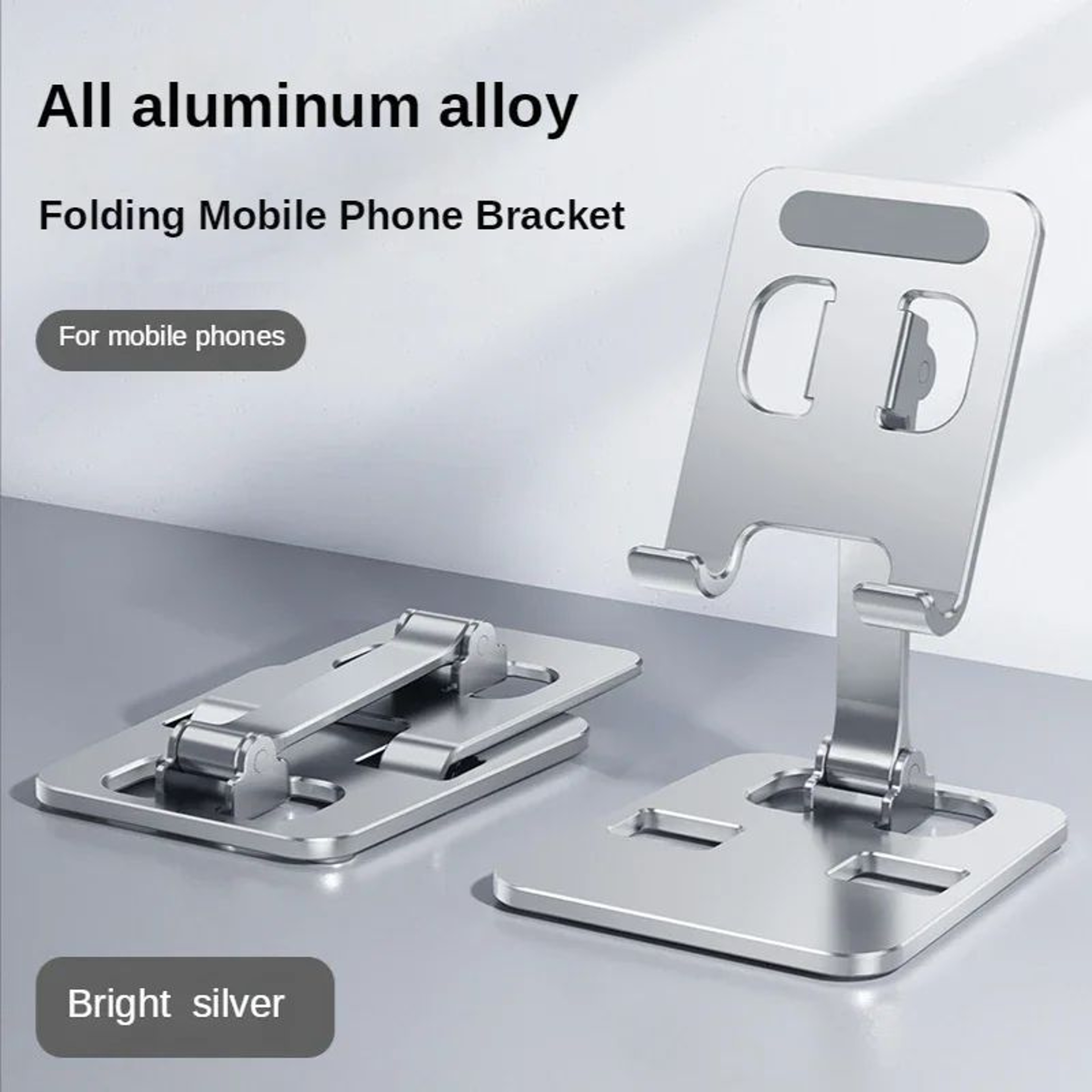Adjustable Foldable Phone Stand Aluminum Desktop Holder For Smartphones  Tablets 1