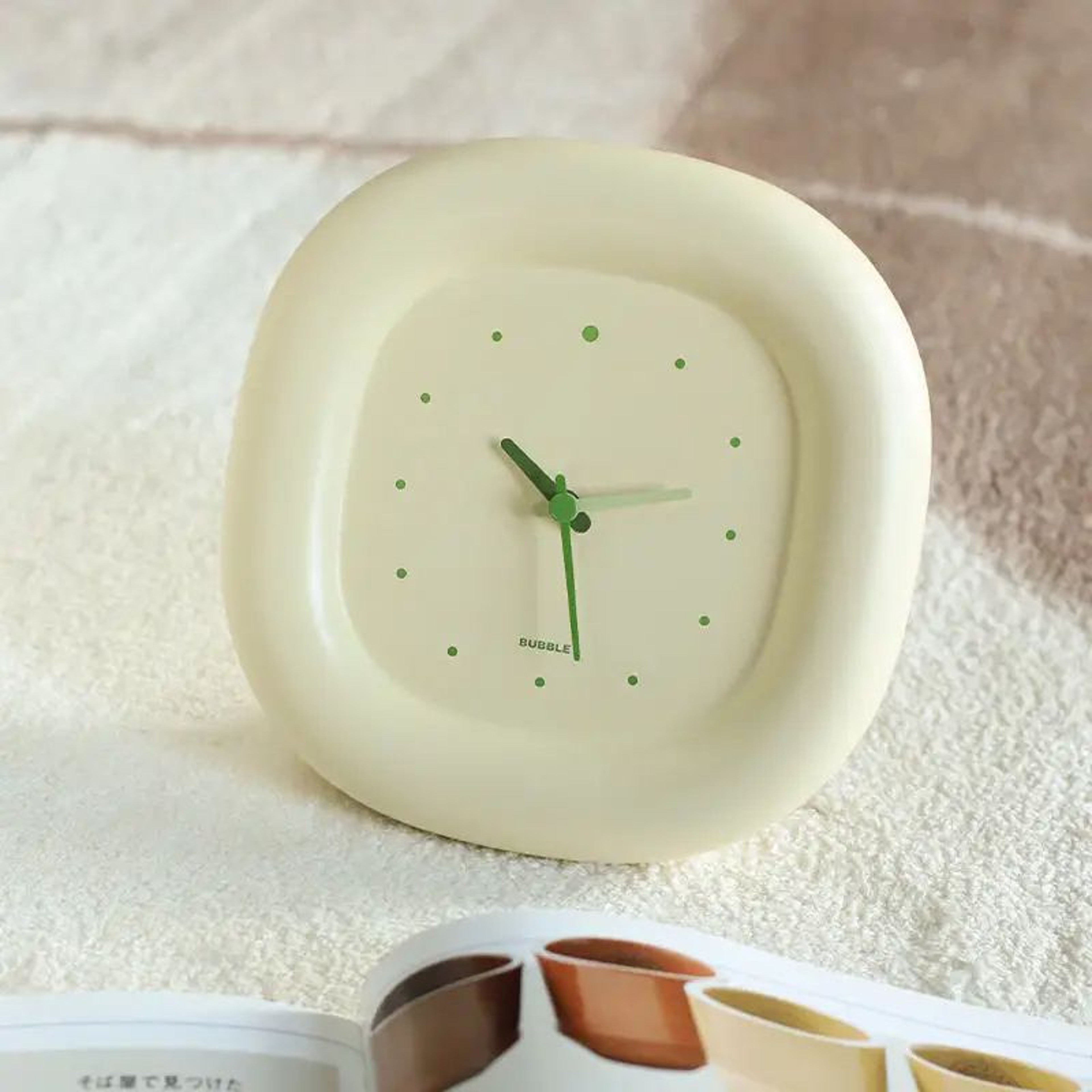 BubblePop Aesthetic Small Wall Clock For Bedroom  Modern Decor 2