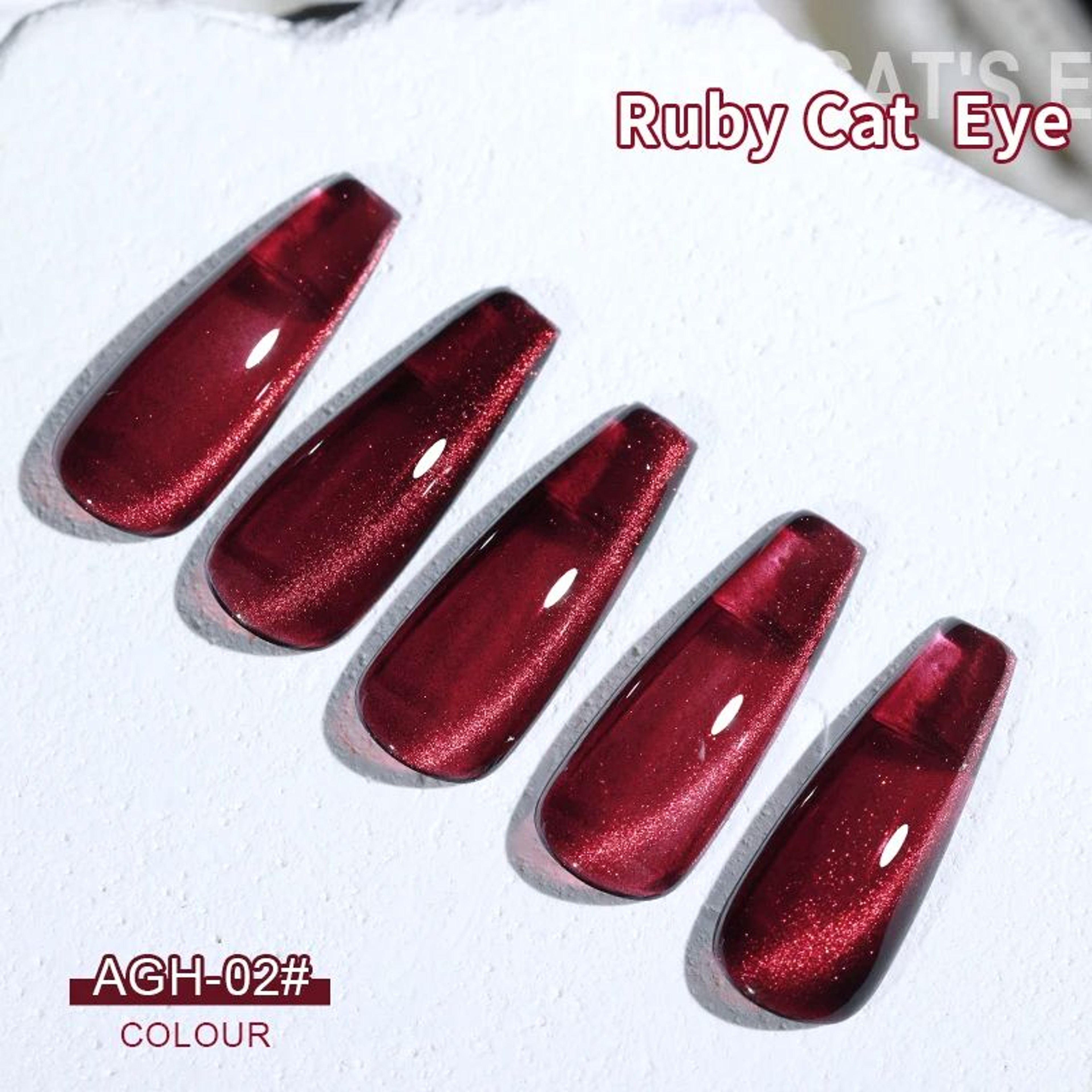 Cherry Ruby Magnetic Cat Eye Gel Nail Polish  15ml Chameleon Red UVLED Manicure Gel 8