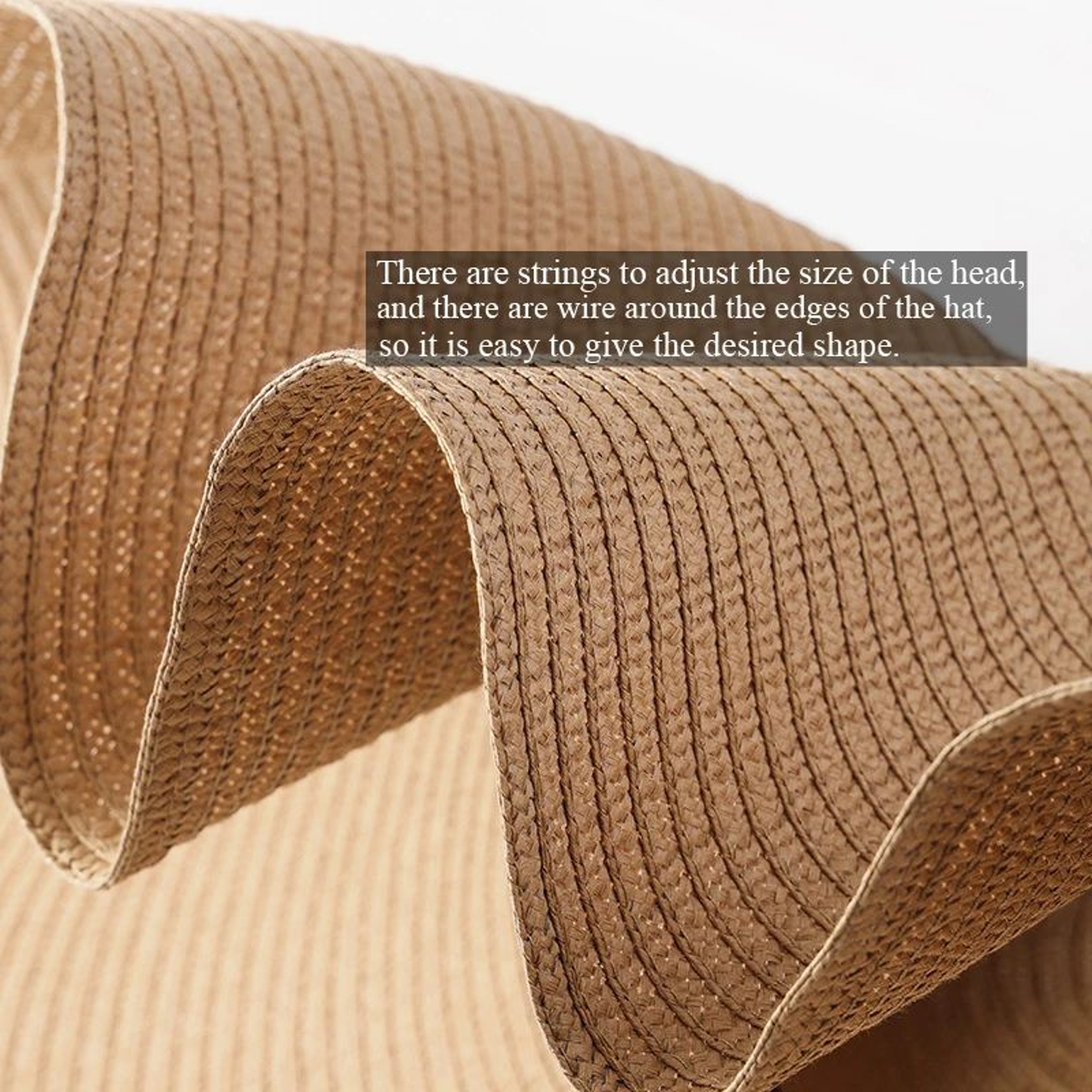 Oversized 70cm Wide Brim Beach Sun Hat  Foldable UV Protection Straw Hat For Women 4