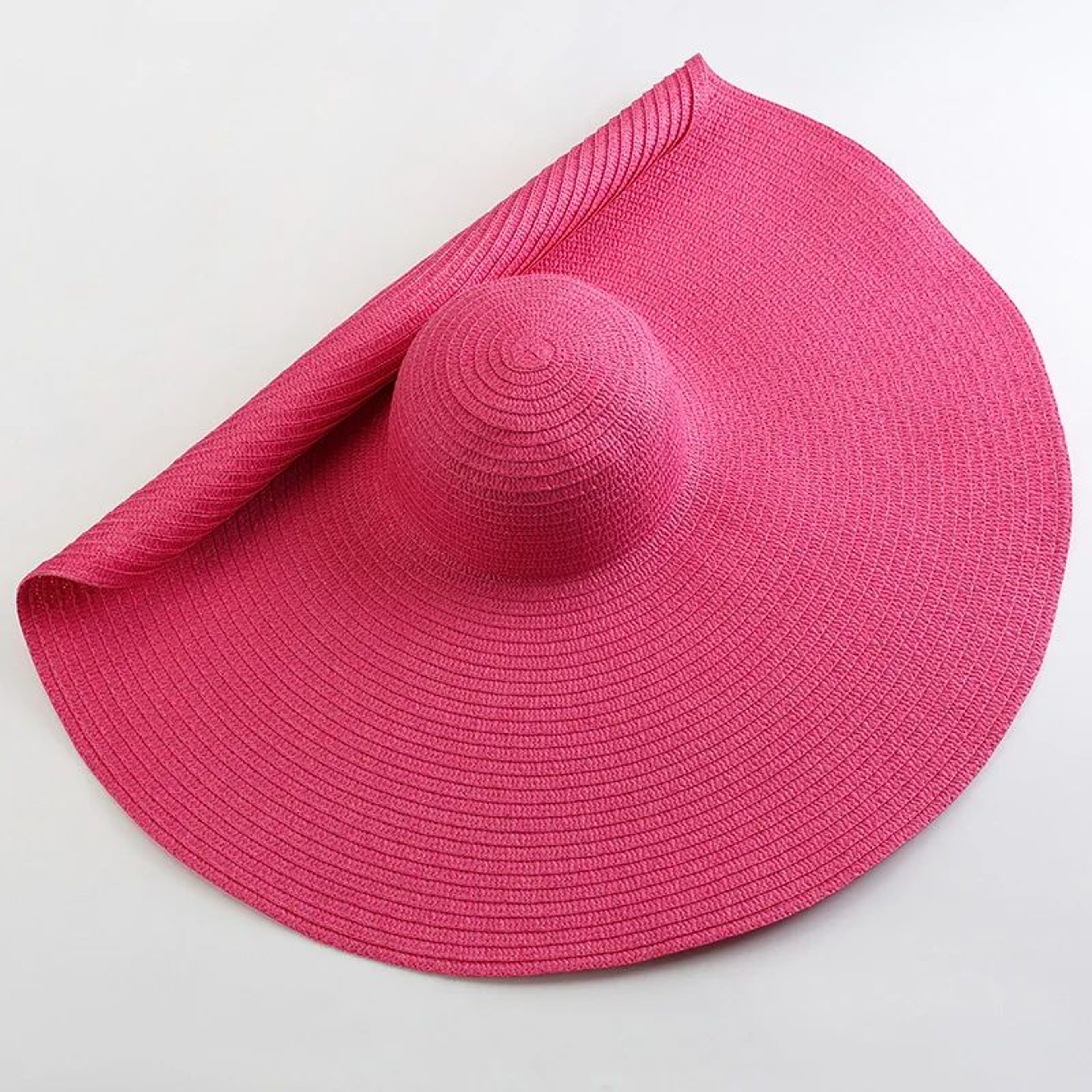 Oversized 70cm Wide Brim Beach Sun Hat  Foldable UV Protection Straw Hat For Women 15