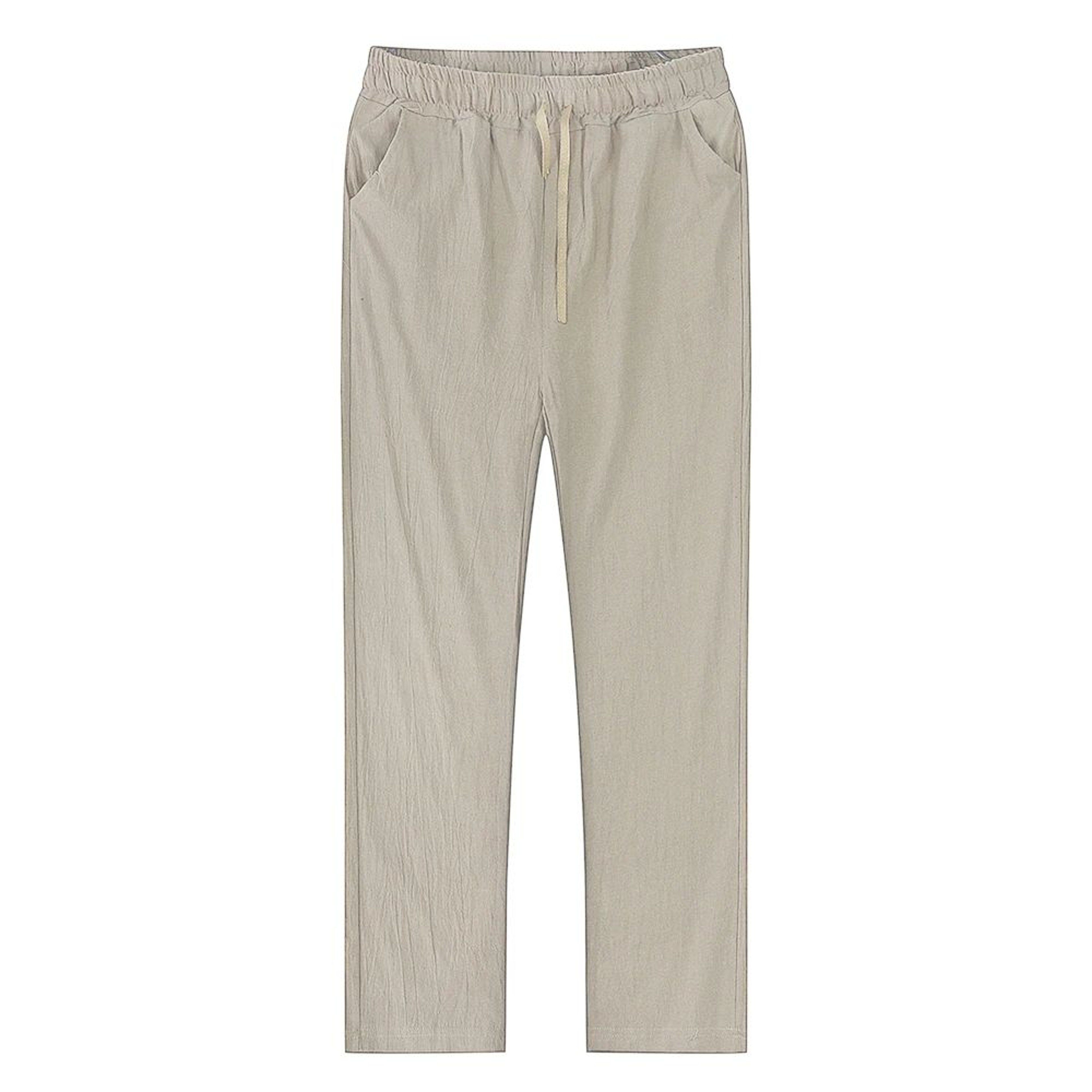 BreezeFlex Mens Linen Pants  Breathable Cotton Linen Casual Trousers With Elastic Waist 4
