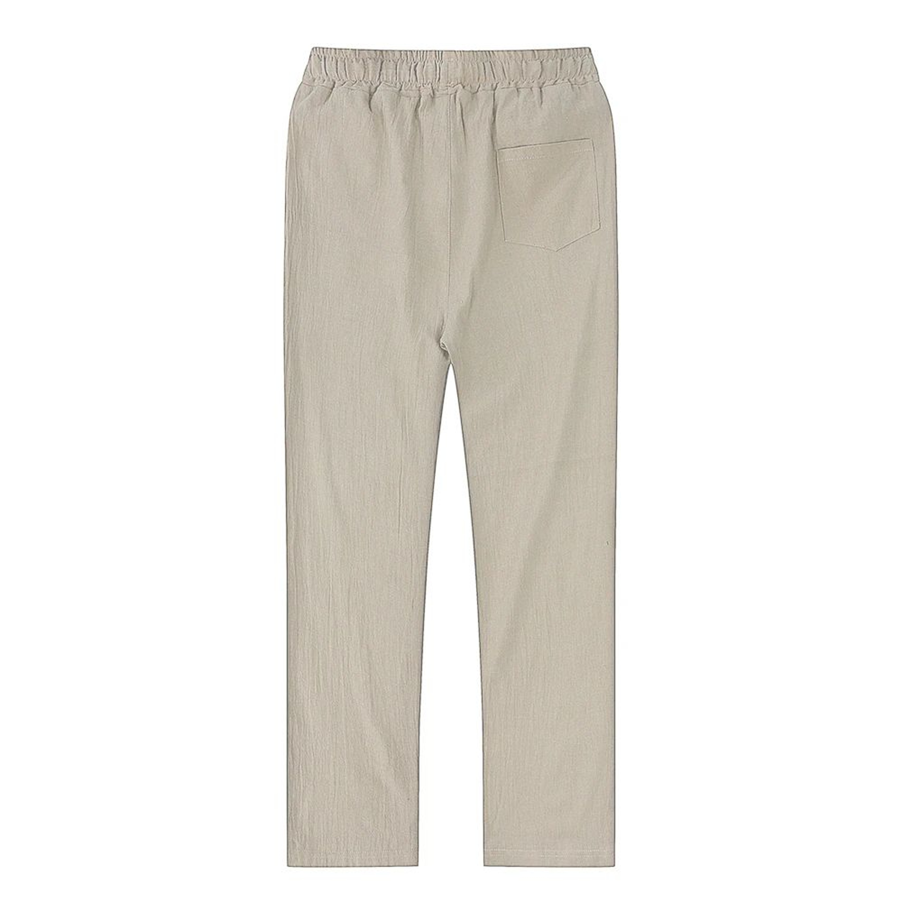 BreezeFlex Mens Linen Pants  Breathable Cotton Linen Casual Trousers With Elastic Waist 5
