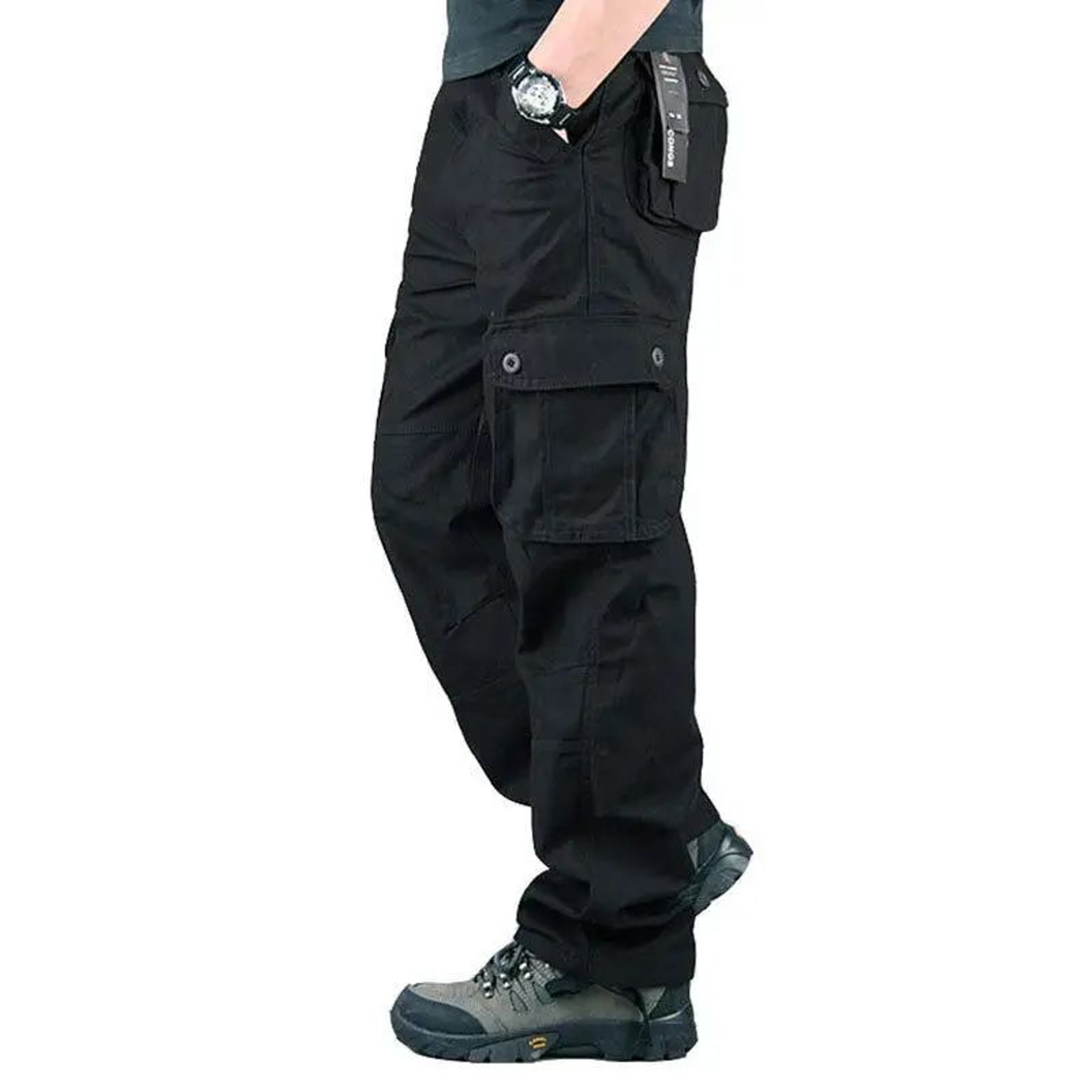 RidgeFlex Tactical Cargo Pants For Men  Durable MultiPocket Hiking  Work Pants 1