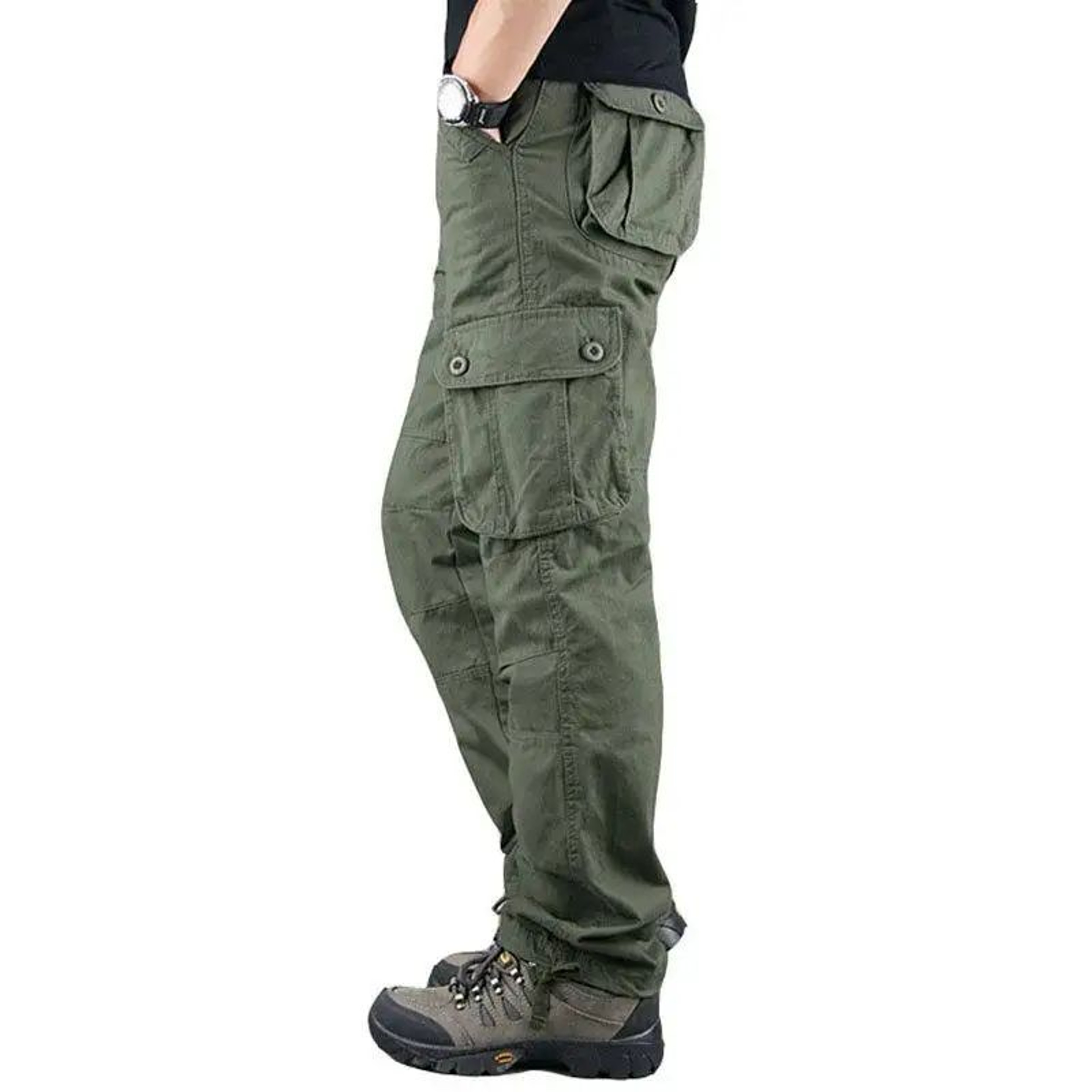 RidgeFlex Tactical Cargo Pants For Men  Durable MultiPocket Hiking  Work Pants 2