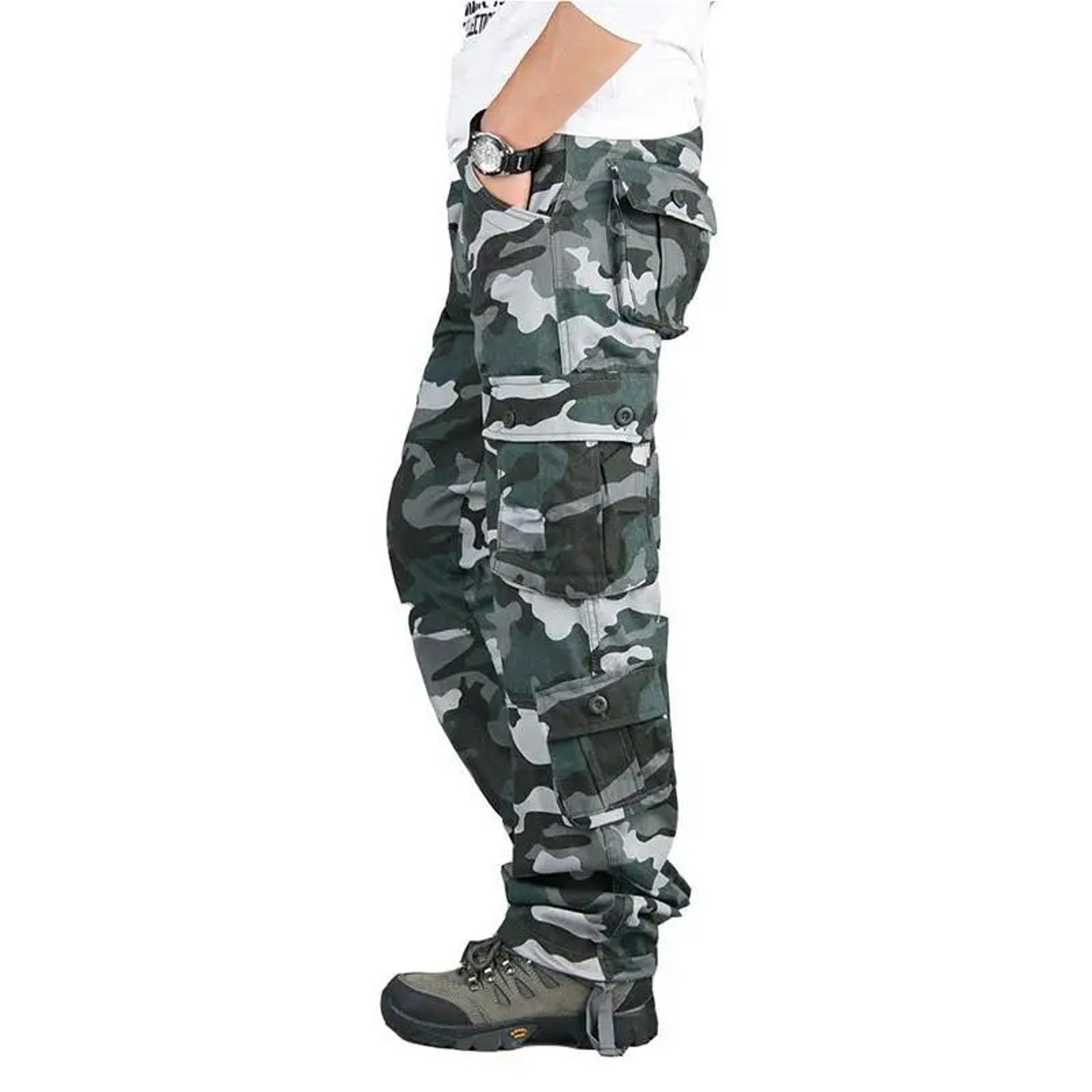 RidgeFlex Tactical Cargo Pants For Men  Durable MultiPocket Hiking  Work Pants 9