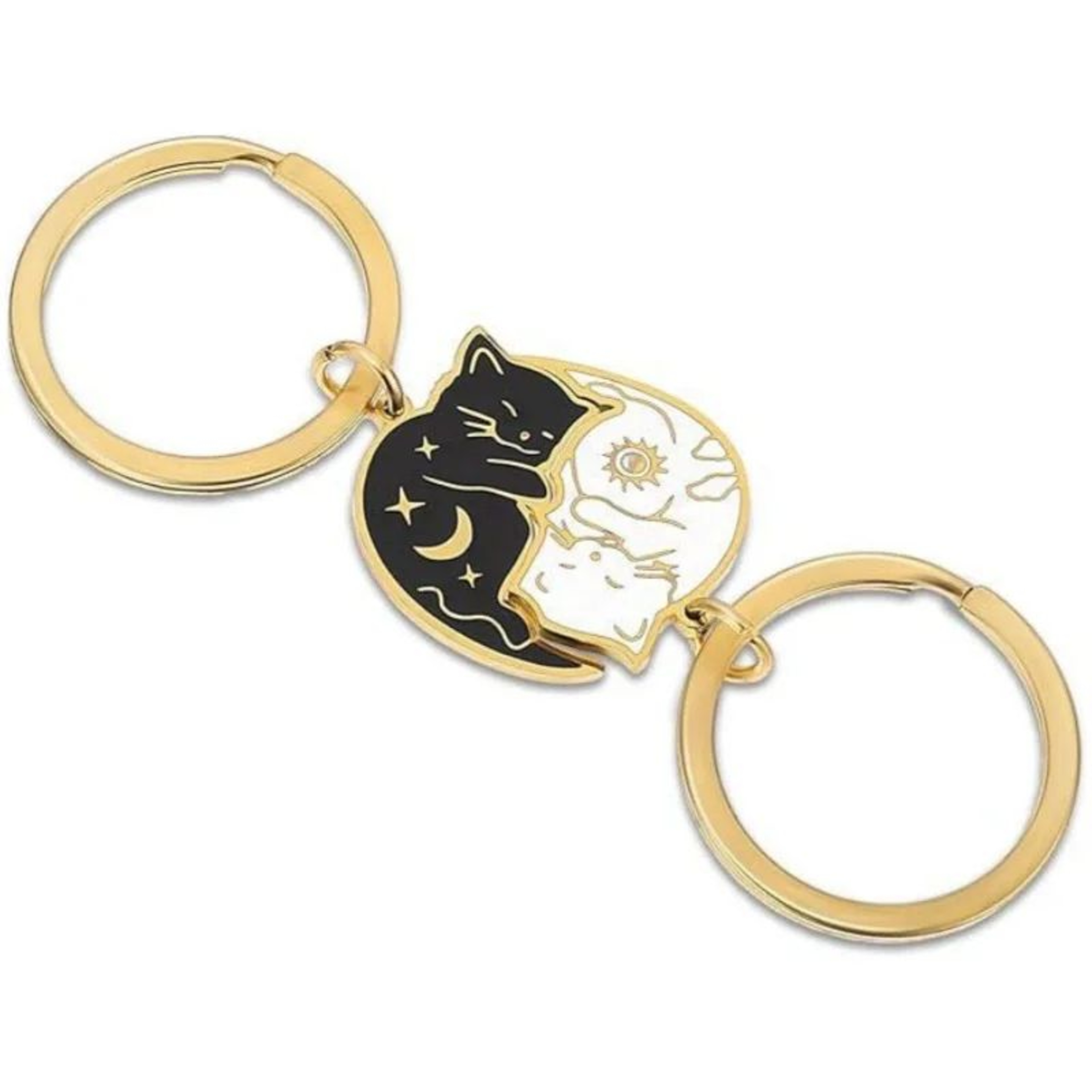 Embrace Love Cat Couple Necklace Set  Stainless Steel Matching Cat Pendant For Best Friends  Couple 7