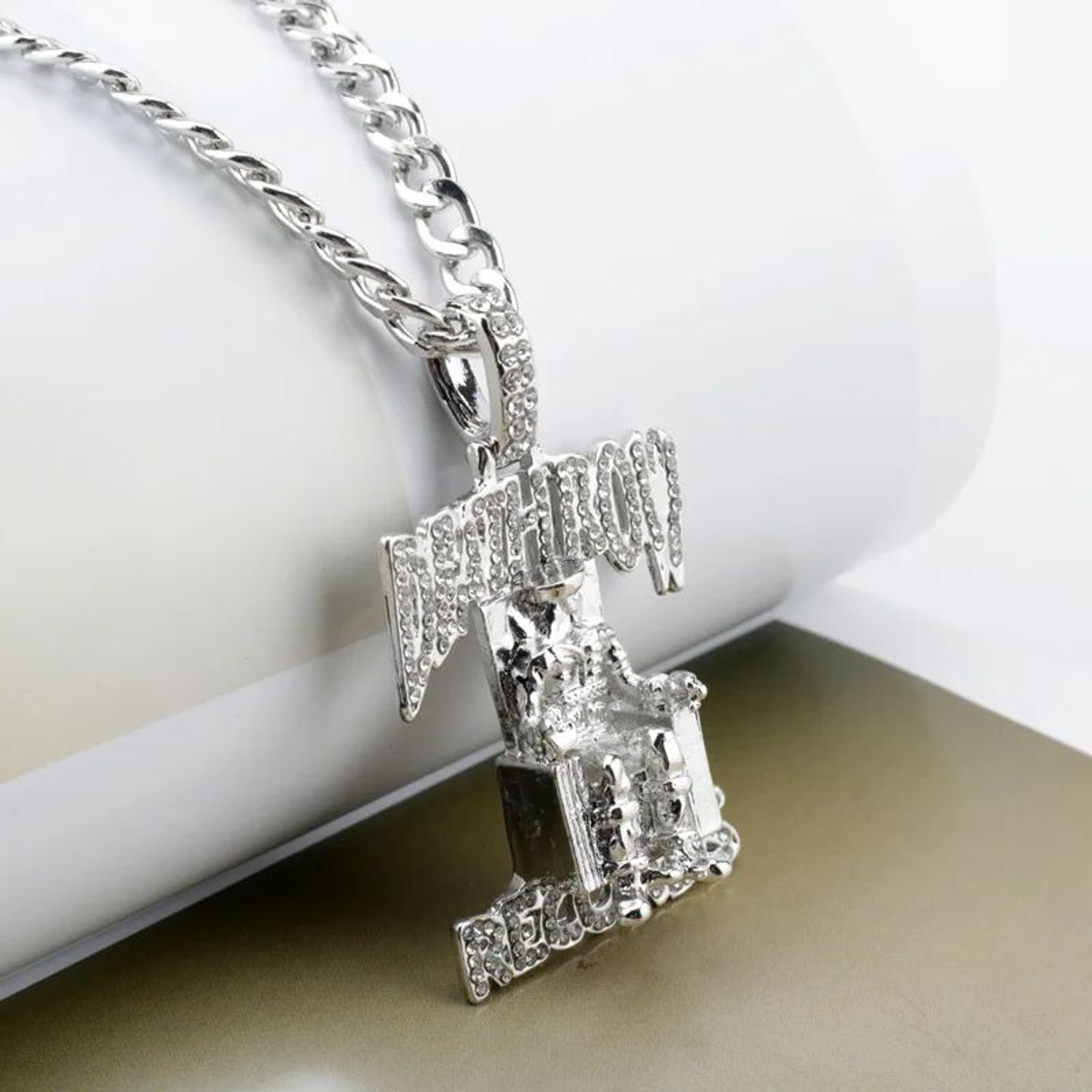 Street Rebel Zircon Prisoner Hip Hop Pendant Necklace 4