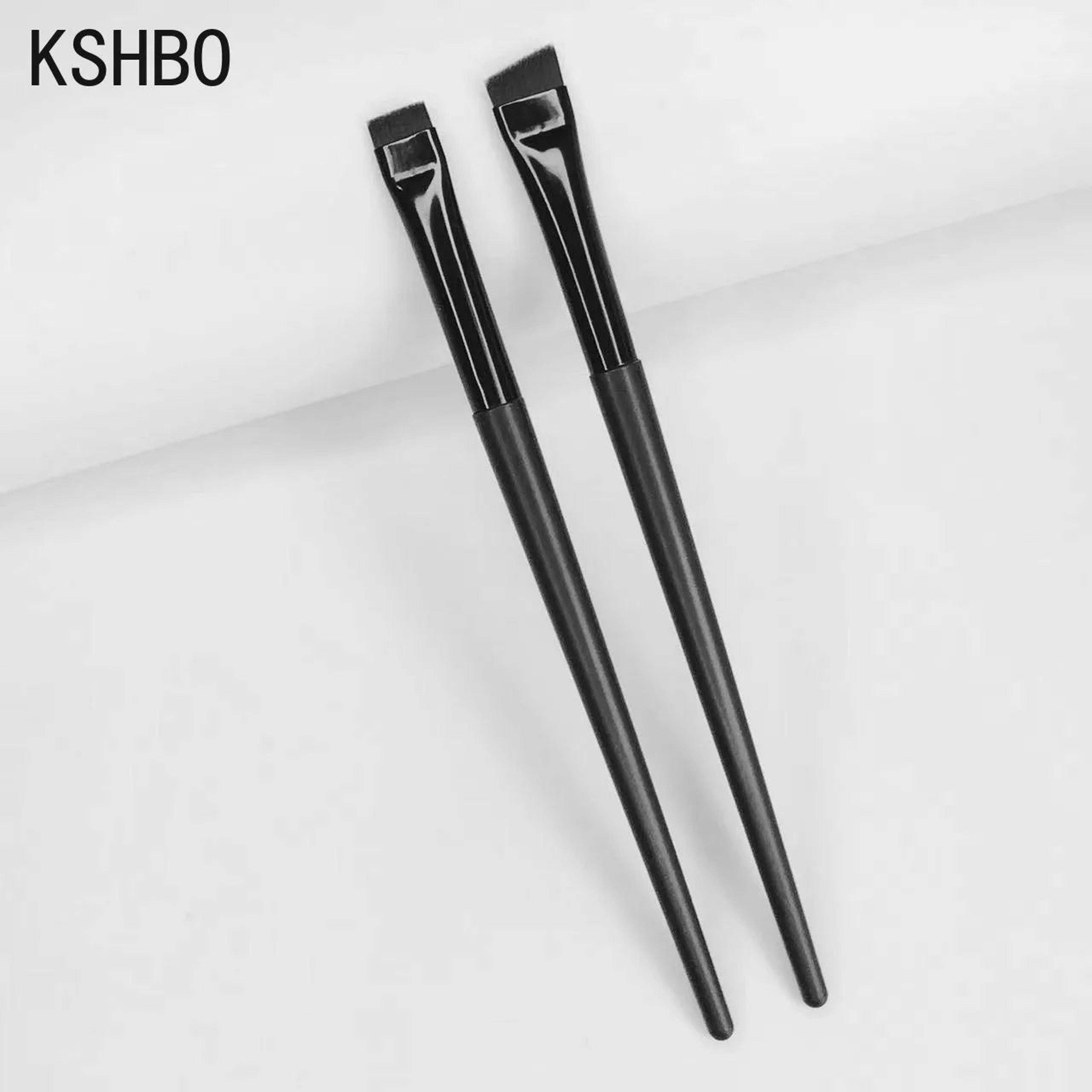 Precision Duo Angled Eyebrow Brush  Eyebrow Liner Brush Set  Portable Brow Contour Brush 2PCS 17