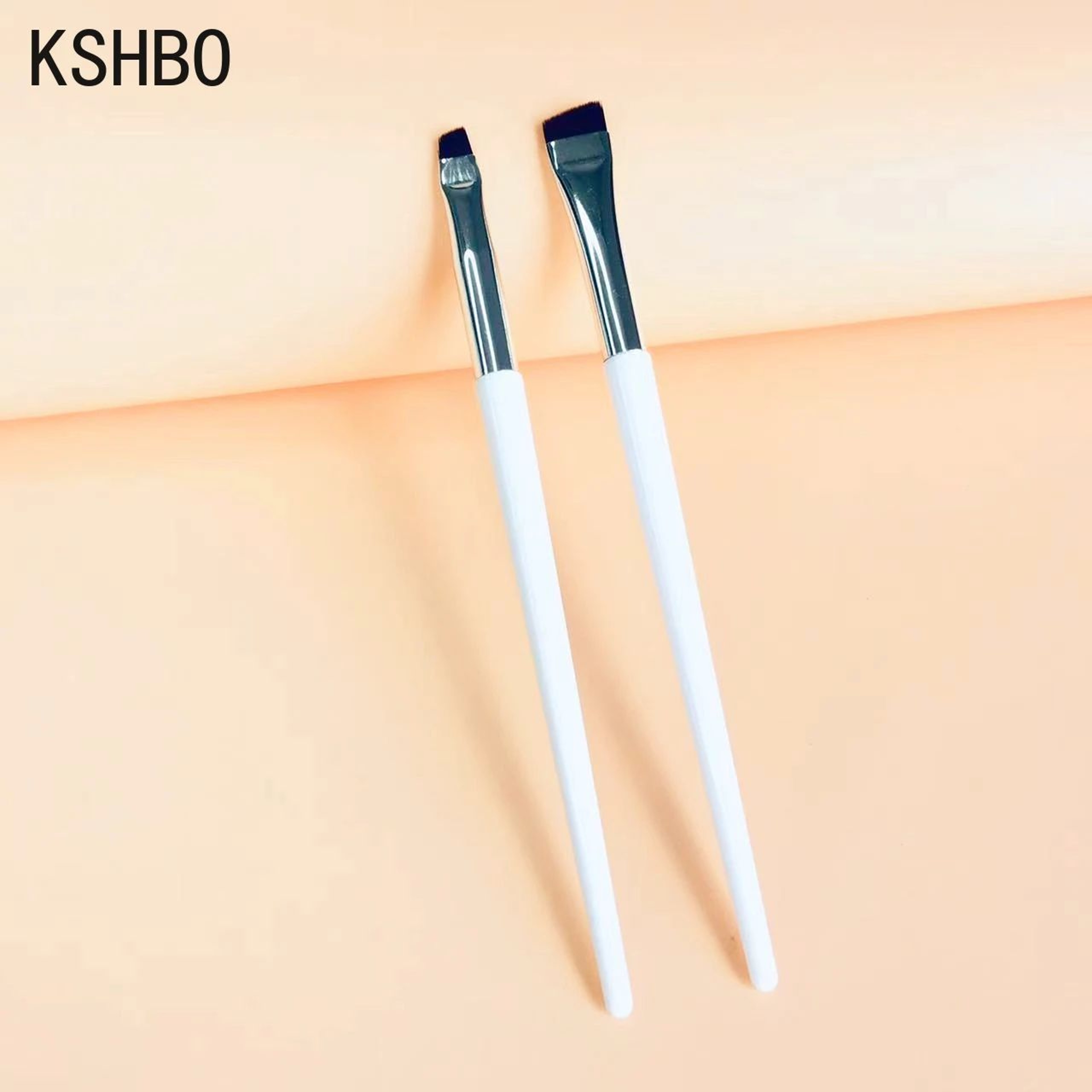 Precision Duo Angled Eyebrow Brush  Eyebrow Liner Brush Set  Portable Brow Contour Brush 2PCS 19