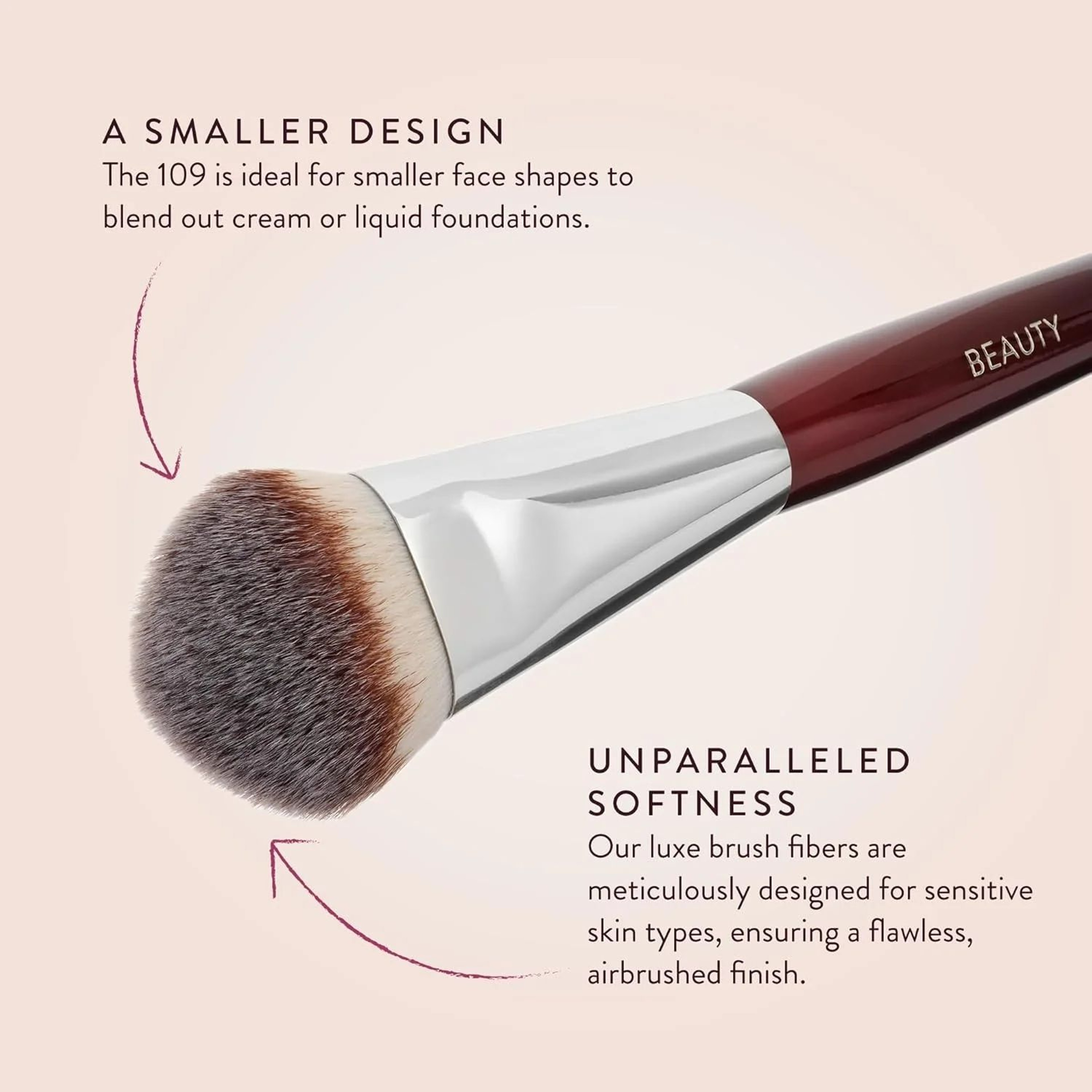 FlawlessBlend Mini Contour Foundation Brush  Precision Mini Foundation Brush For Liquid  Cream Make 2