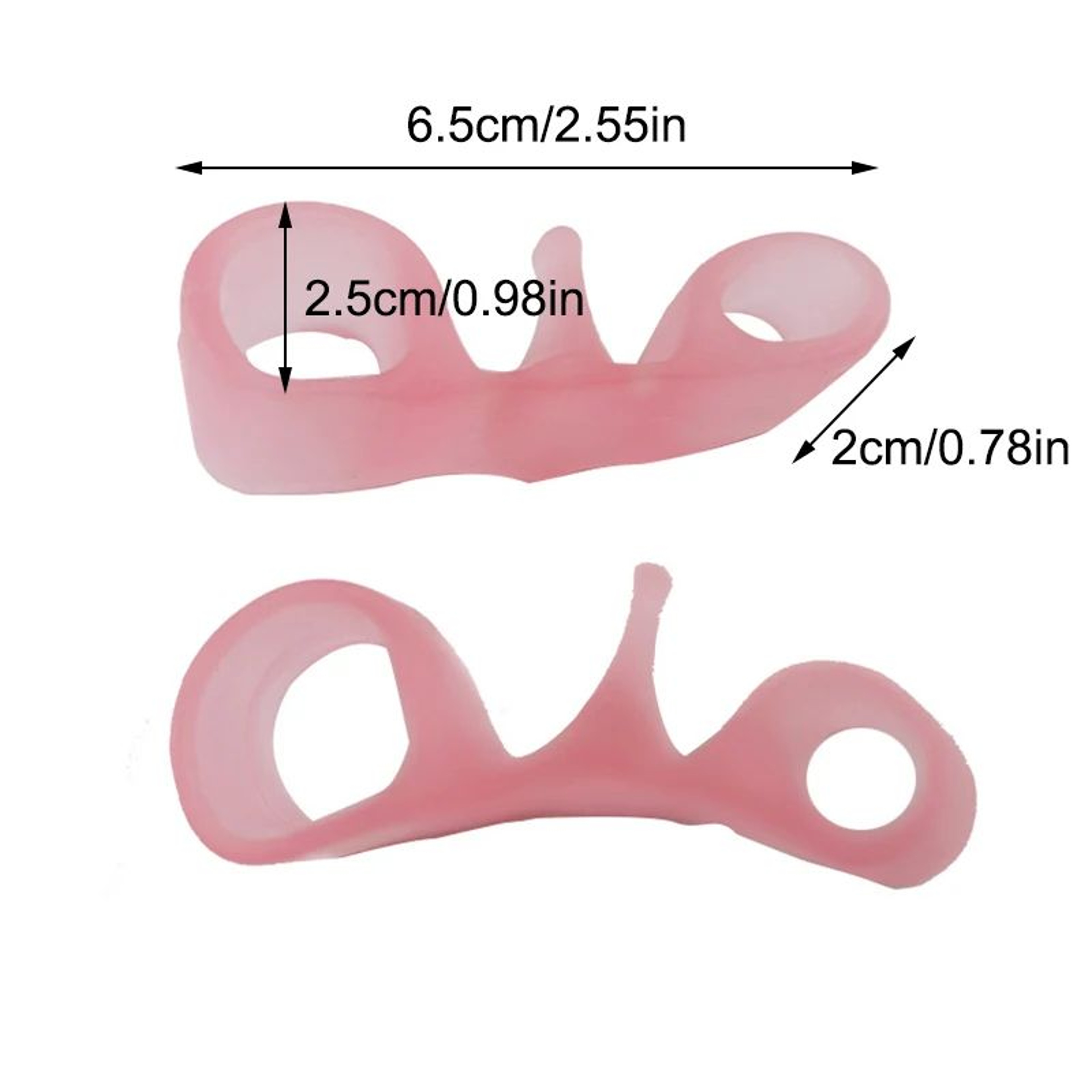 FlexAlign 2PCS Toe Separator  Foot Alignment Corrector For Comfortable Toe Stretch And Bunion Suppo 5
