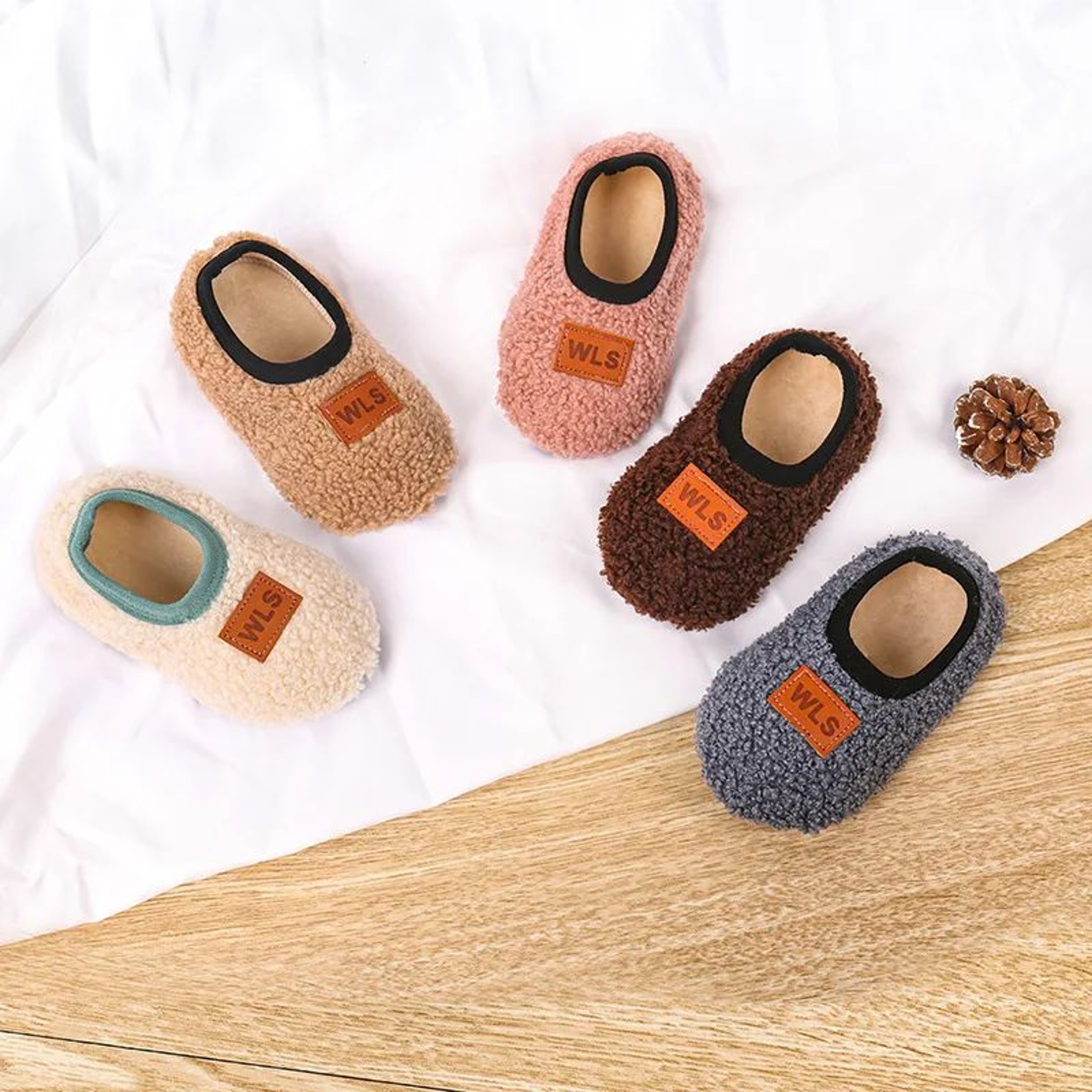 CozySteps Plush Baby Slippers  Soft Toddler Sock Shoes With NonSlip Sole For Indoor Walking 2