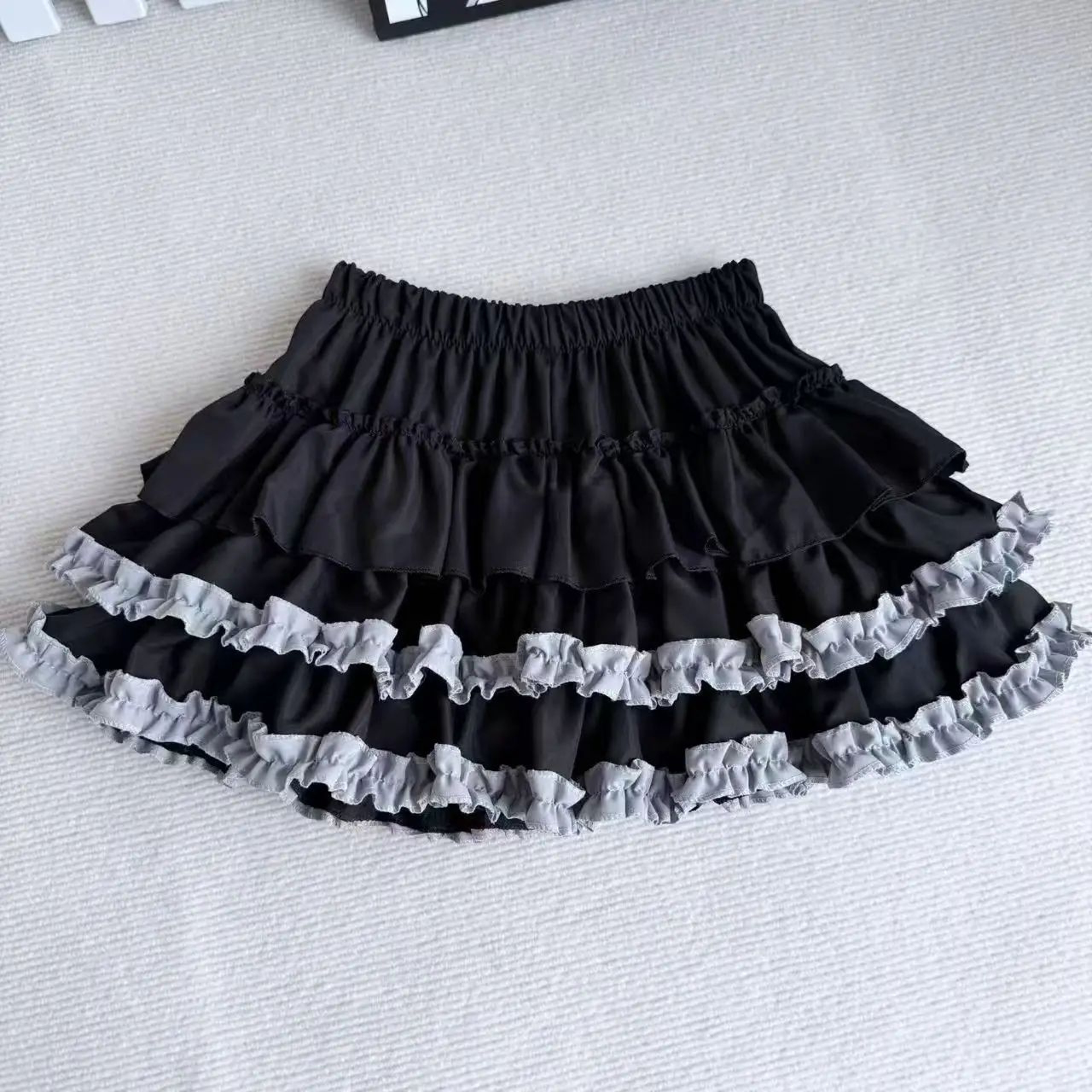 Purple Y2K Fluffy Cake Mini Skirt With White Lace Trim  Sweet Lolita ALine Pleated Skirt 3