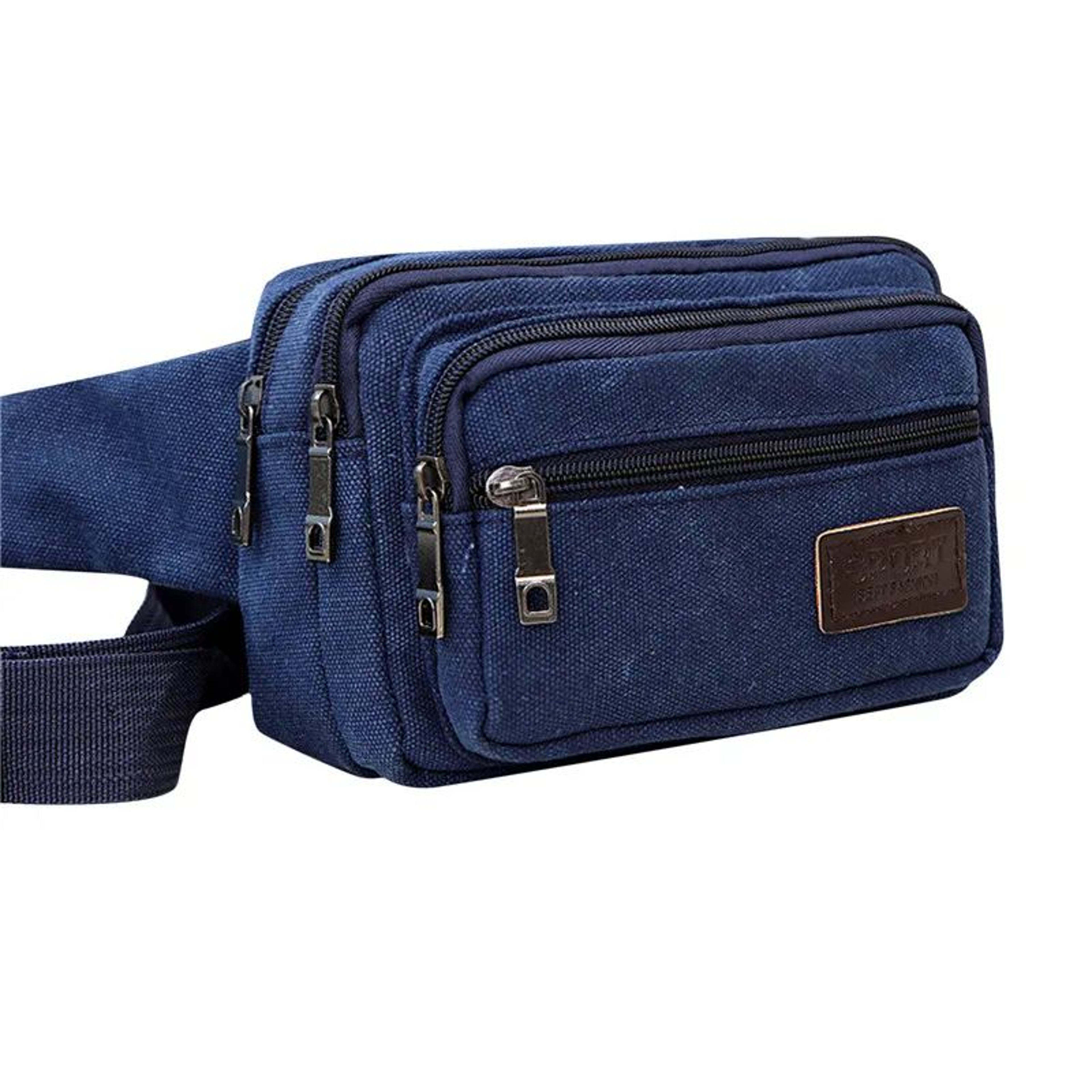 Rugged Canvas Waist Bag For Men  Durable Outdoor Sports Waist Pack With Large Capacity 7