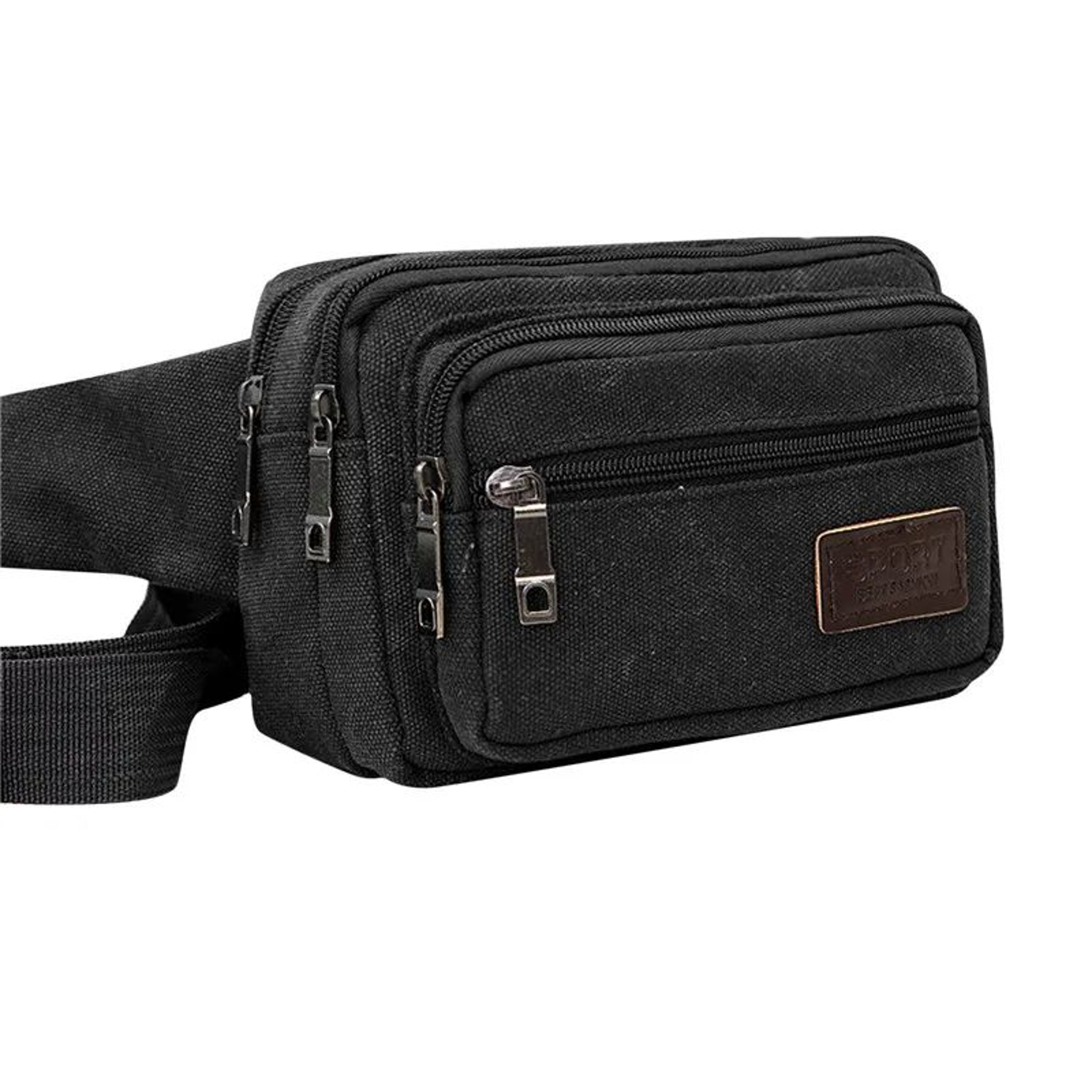 Rugged Canvas Waist Bag For Men  Durable Outdoor Sports Waist Pack With Large Capacity 8