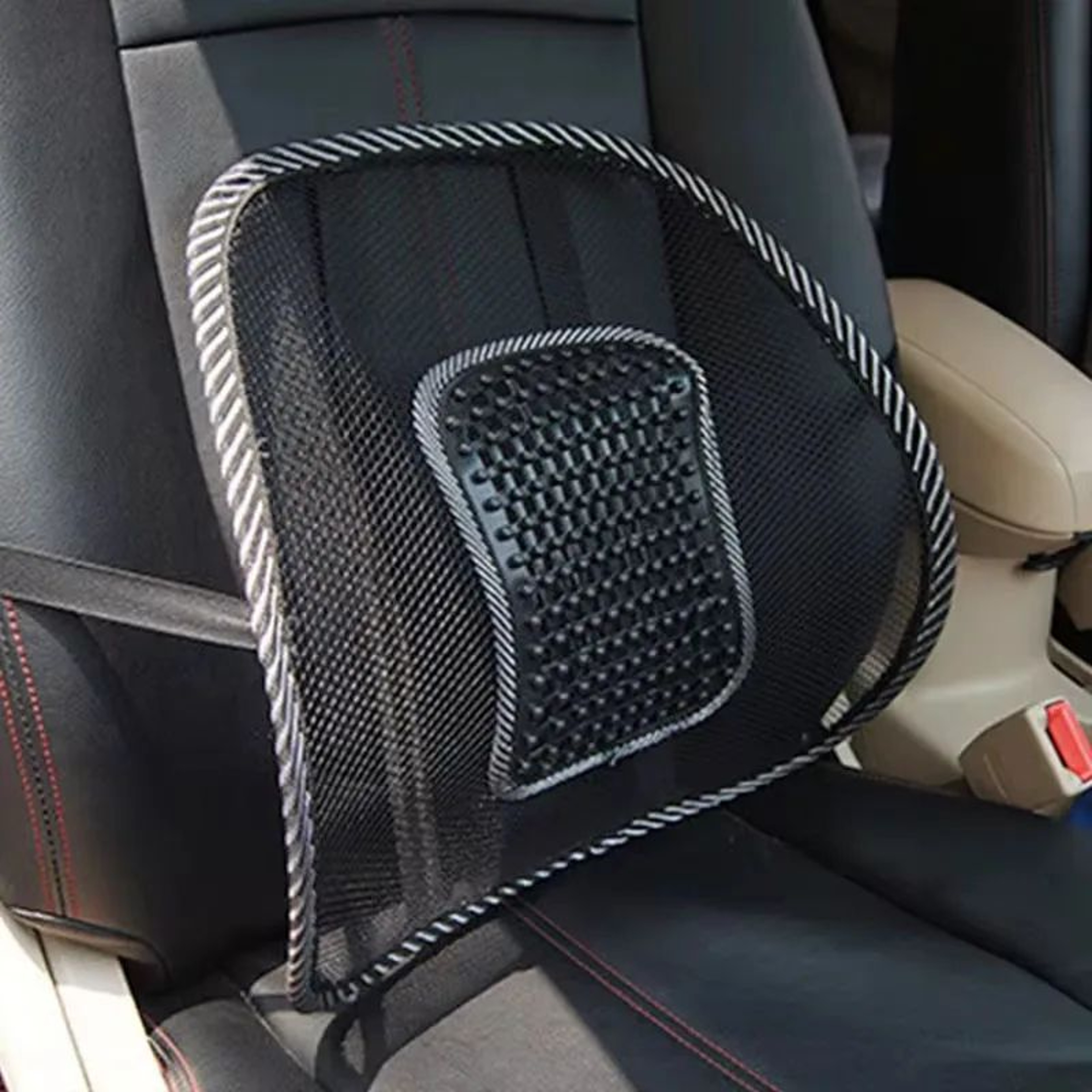 ErgoCool Breathable Car Lumbar Support Cushion For Driving Comfort 3