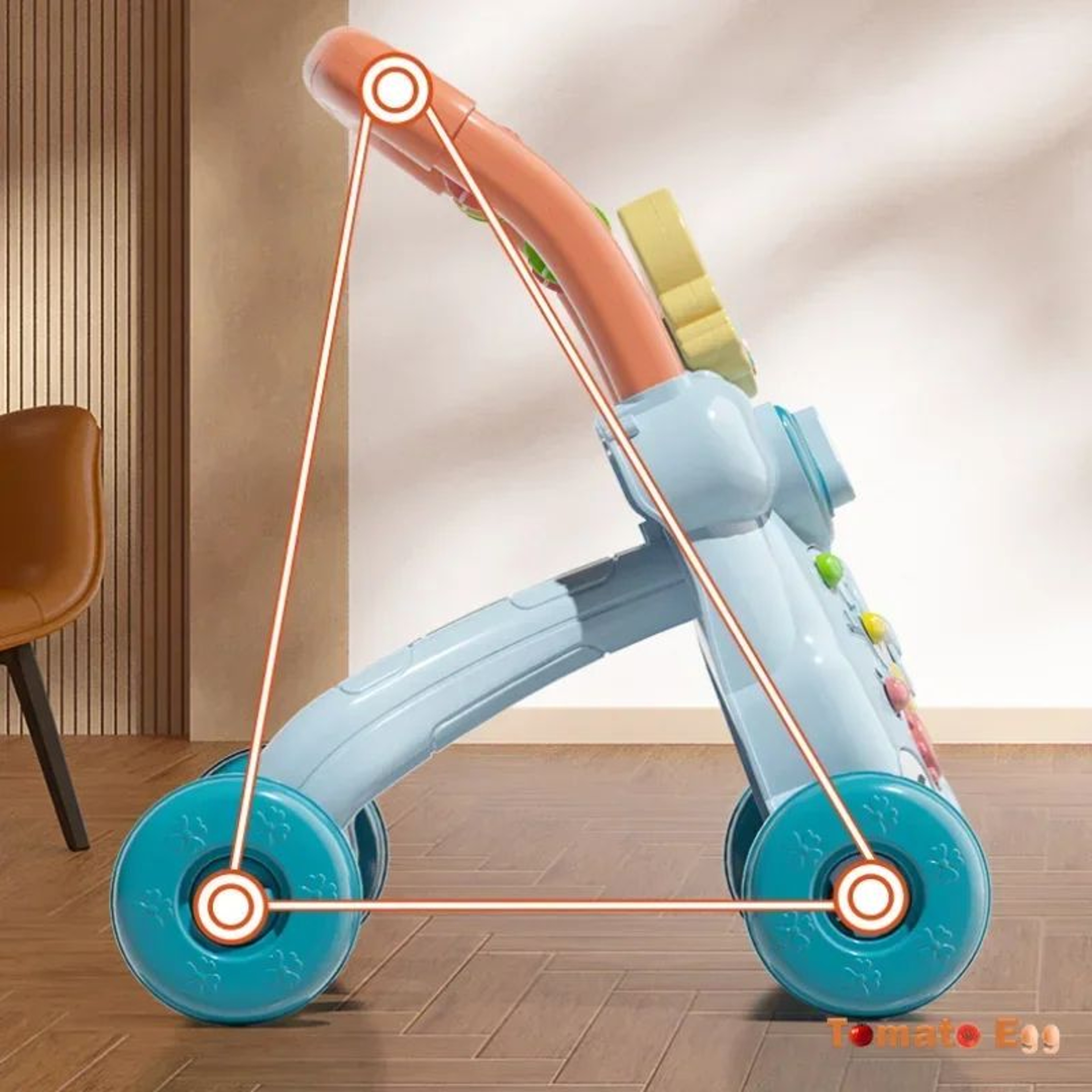 SmartStride Adjustable Baby Walker Push Toy With Music  Lights 1