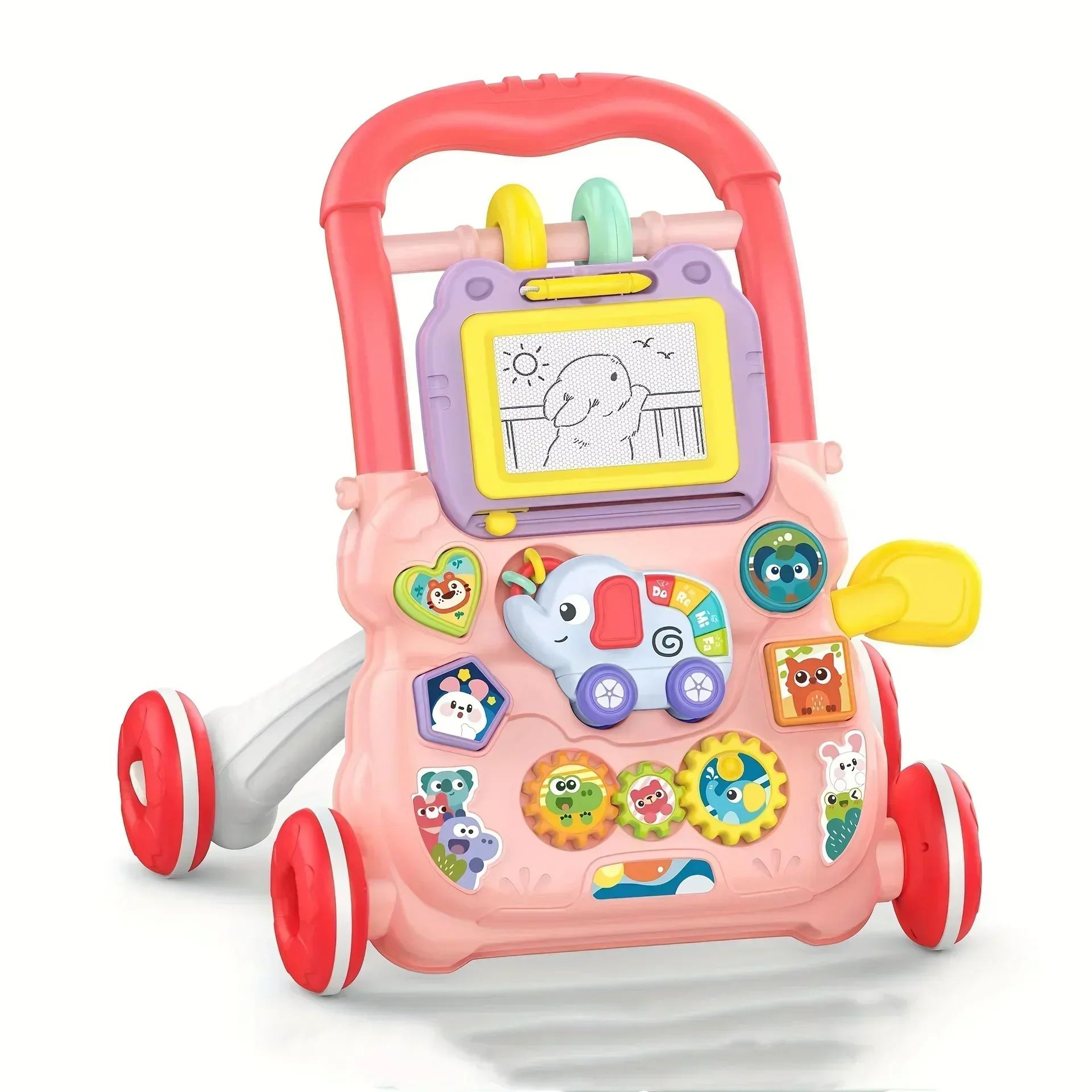 SmartStride Adjustable Baby Walker Push Toy With Music  Lights 7