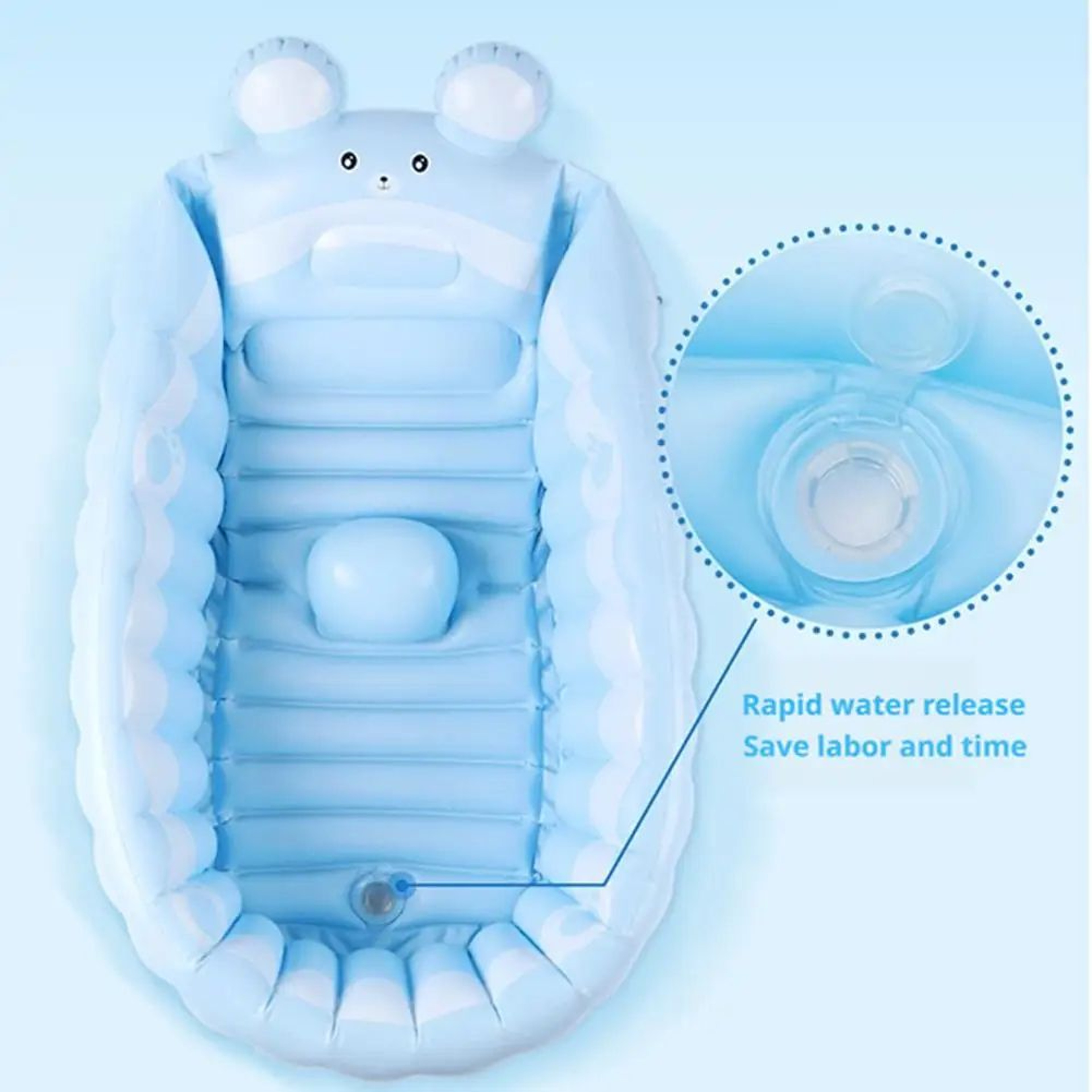 SoftSplash Inflatable Baby Bathtub  Portable Kids Bath Pool For Safe  Fun Bath Time 4