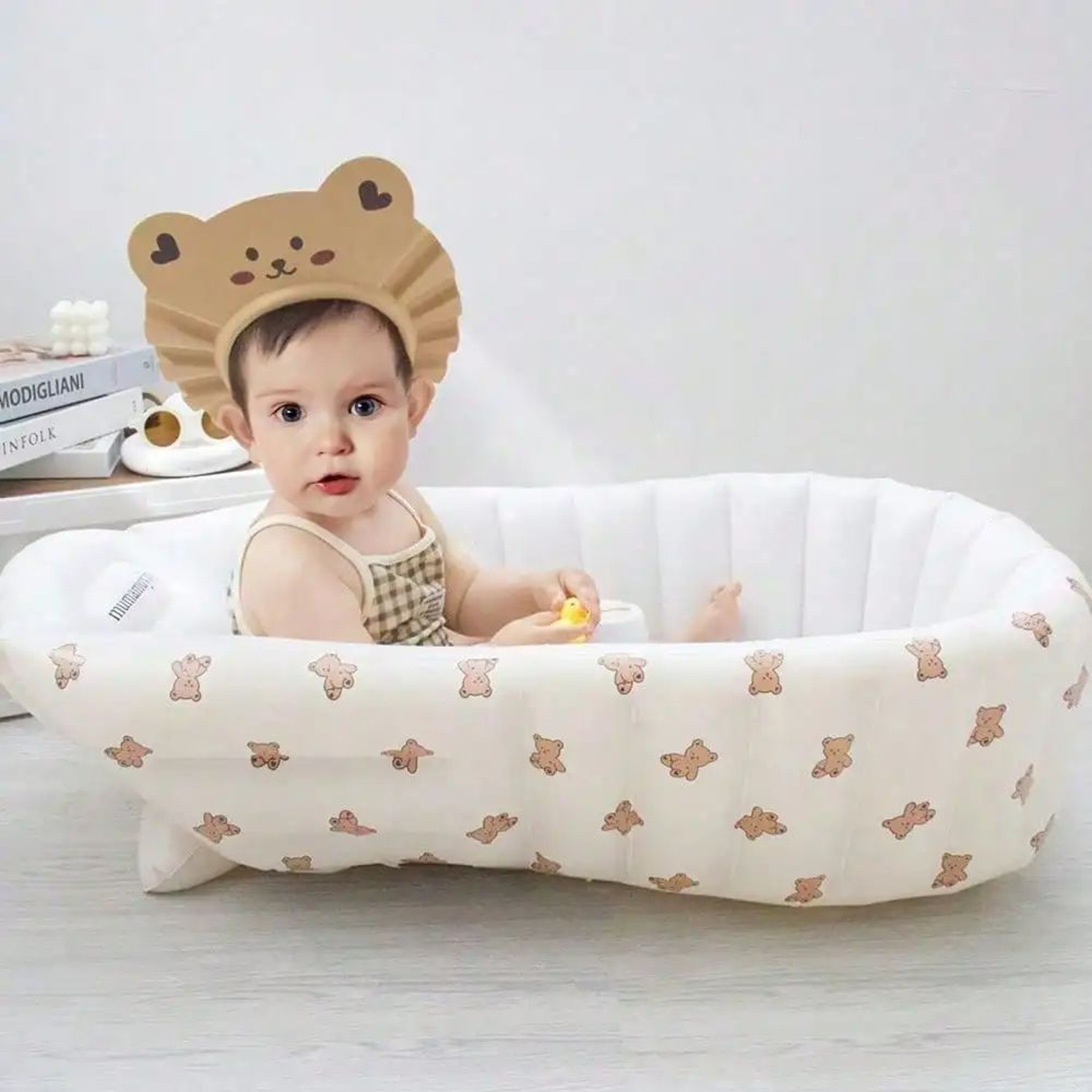 Inflatable Baby Bathtub Portable Toddler Bath Tub With NonSlip Base 2
