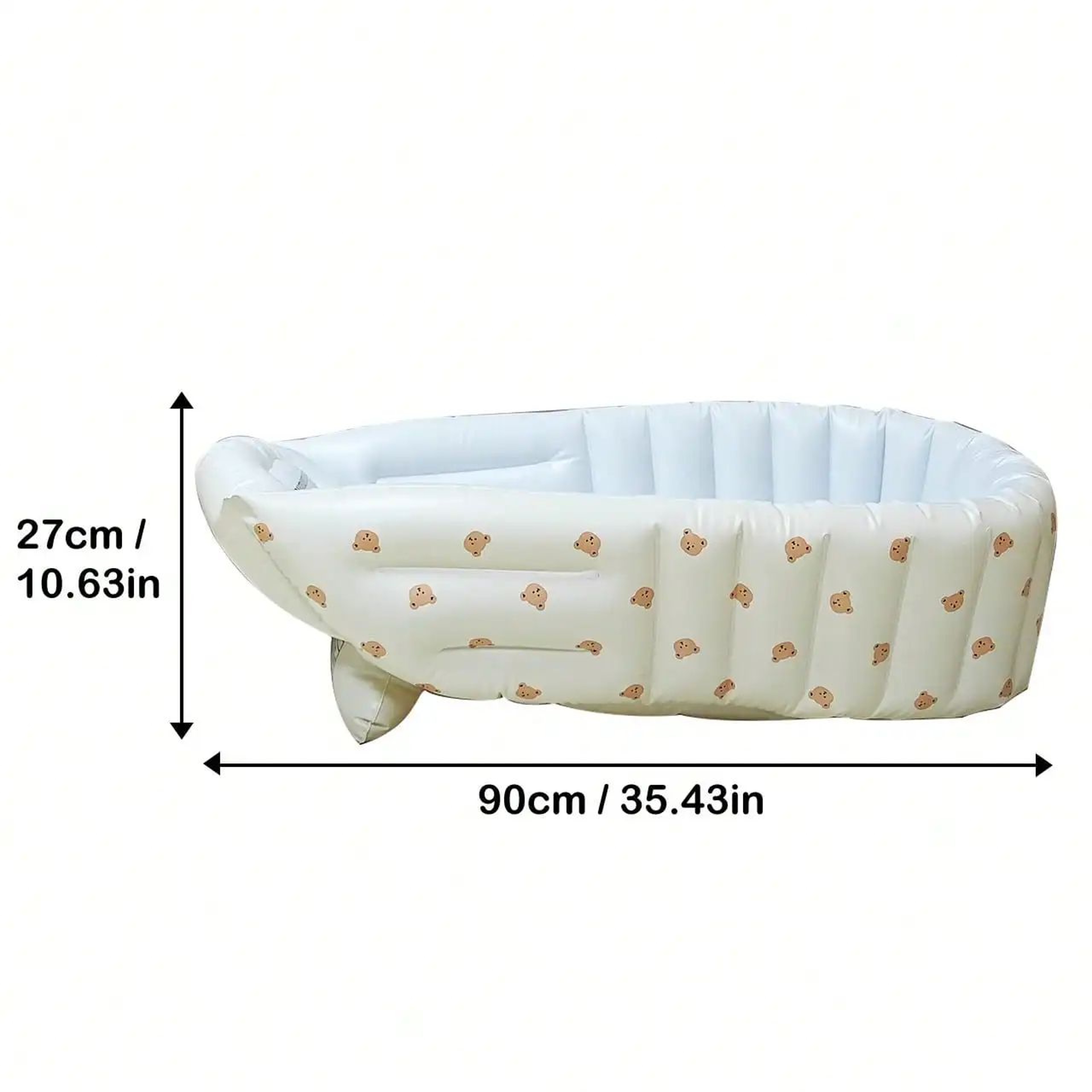 Inflatable Baby Bathtub Portable Toddler Bath Tub With NonSlip Base 7