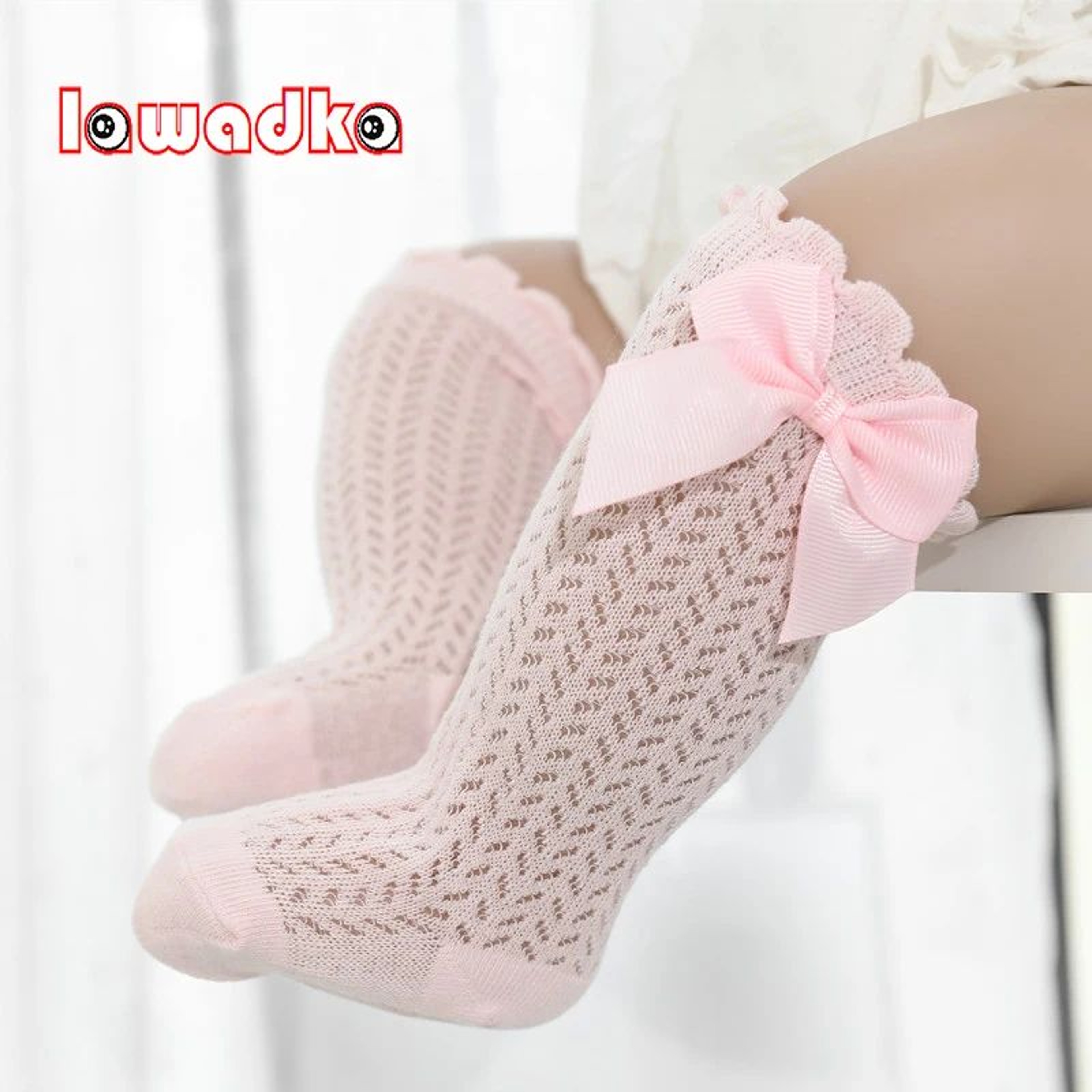 Soft Bow Mesh Baby Knee Socks For Infants  Toddlers 0