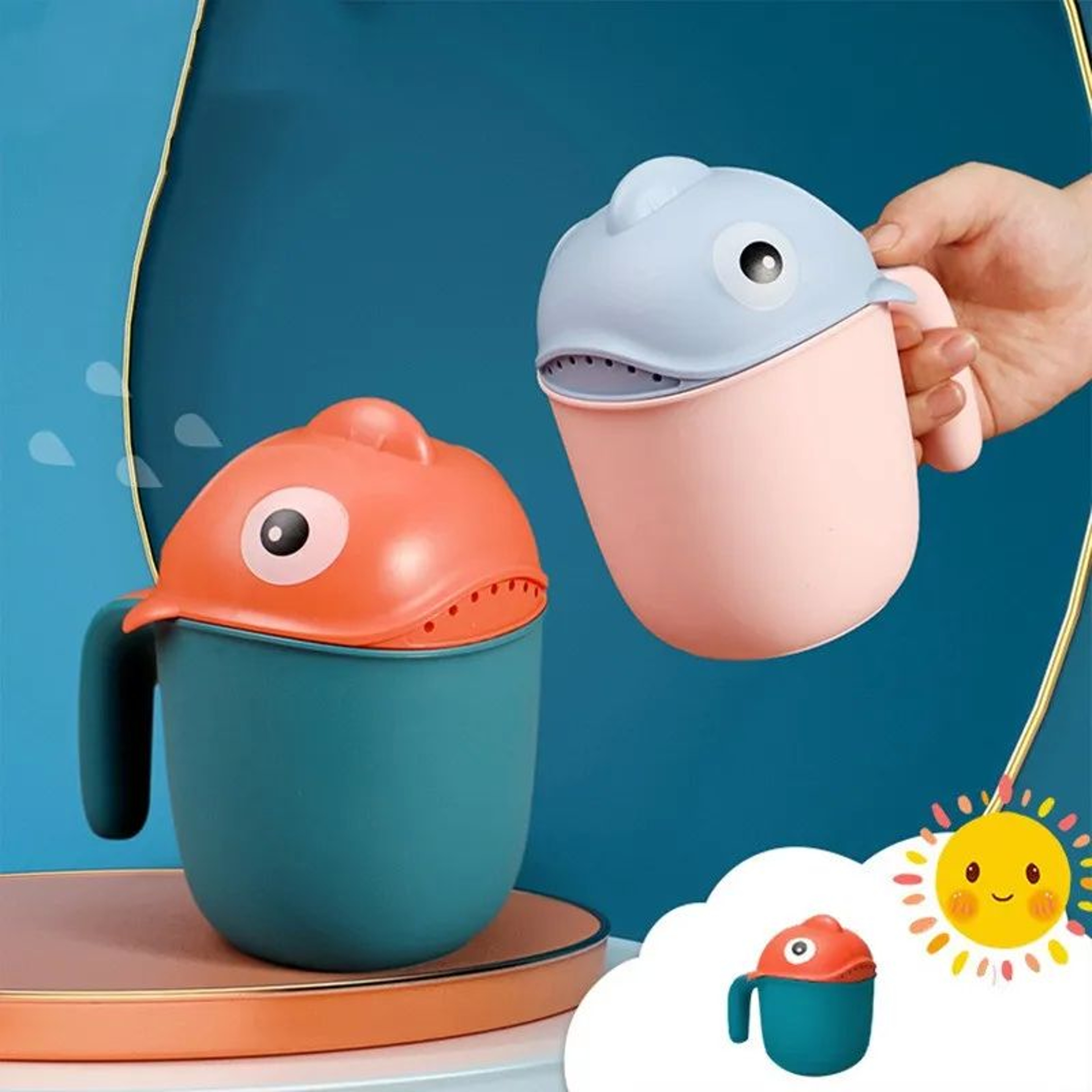 Shark Baby Shampoo Rinse Cup For Toddlers And Newborns 0