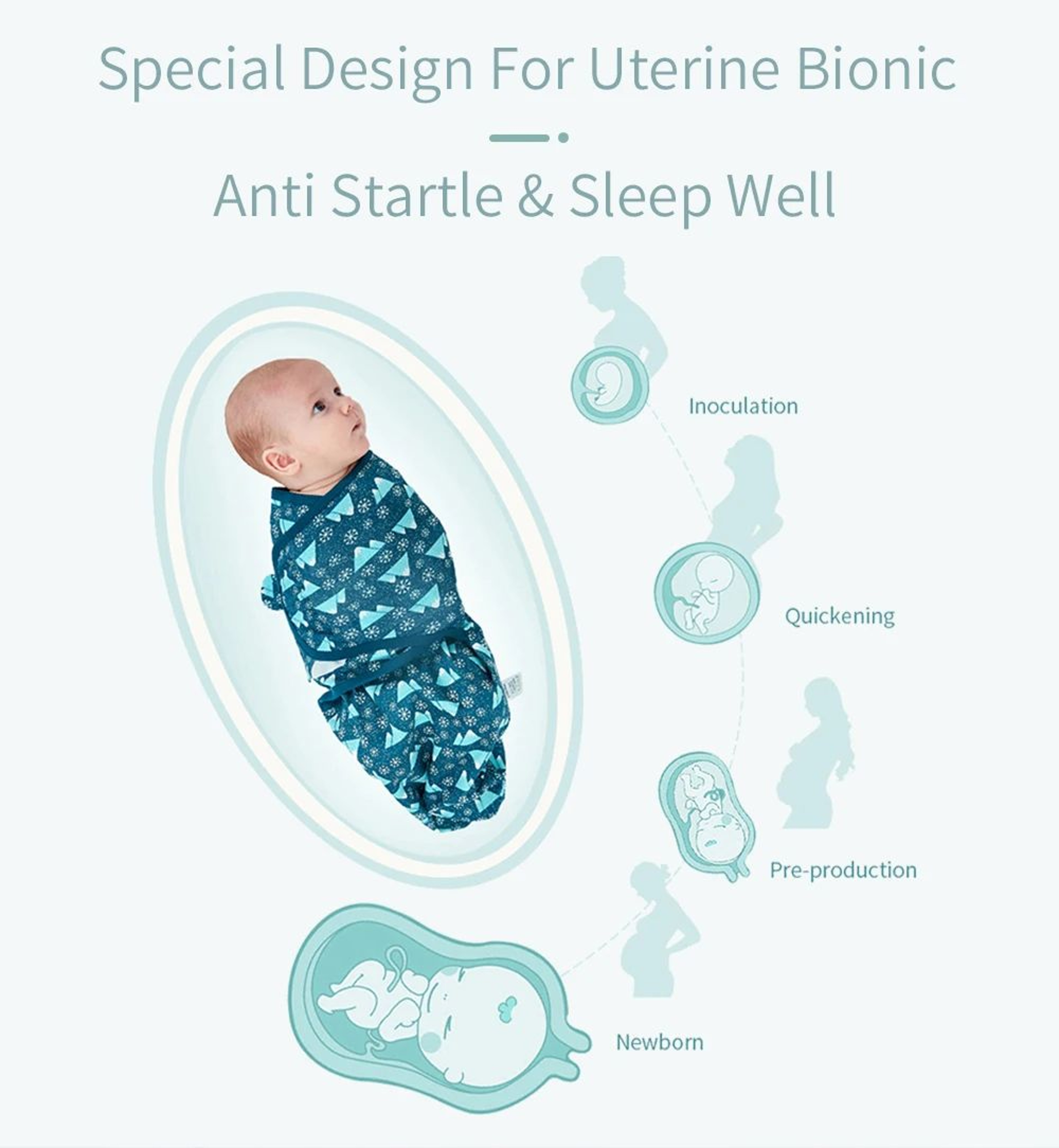 Insular Soft Cotton Newborn Swaddle Blanket  Cozy Baby Swaddle Wrap Cocoon 3