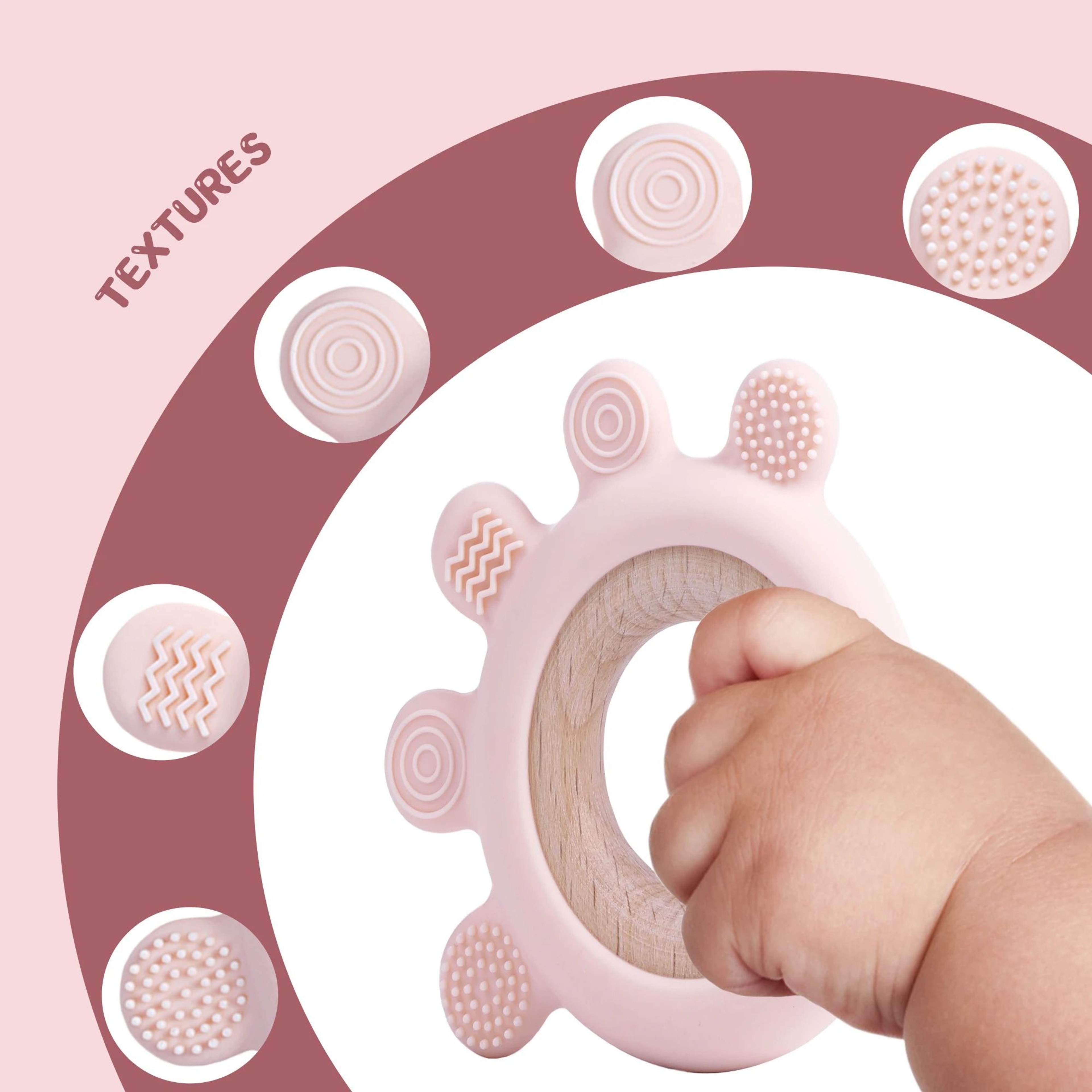 Silicone Baby Teether Toy  BPAFree Cartoon Rudder Design For Soothing Teething Relief 3