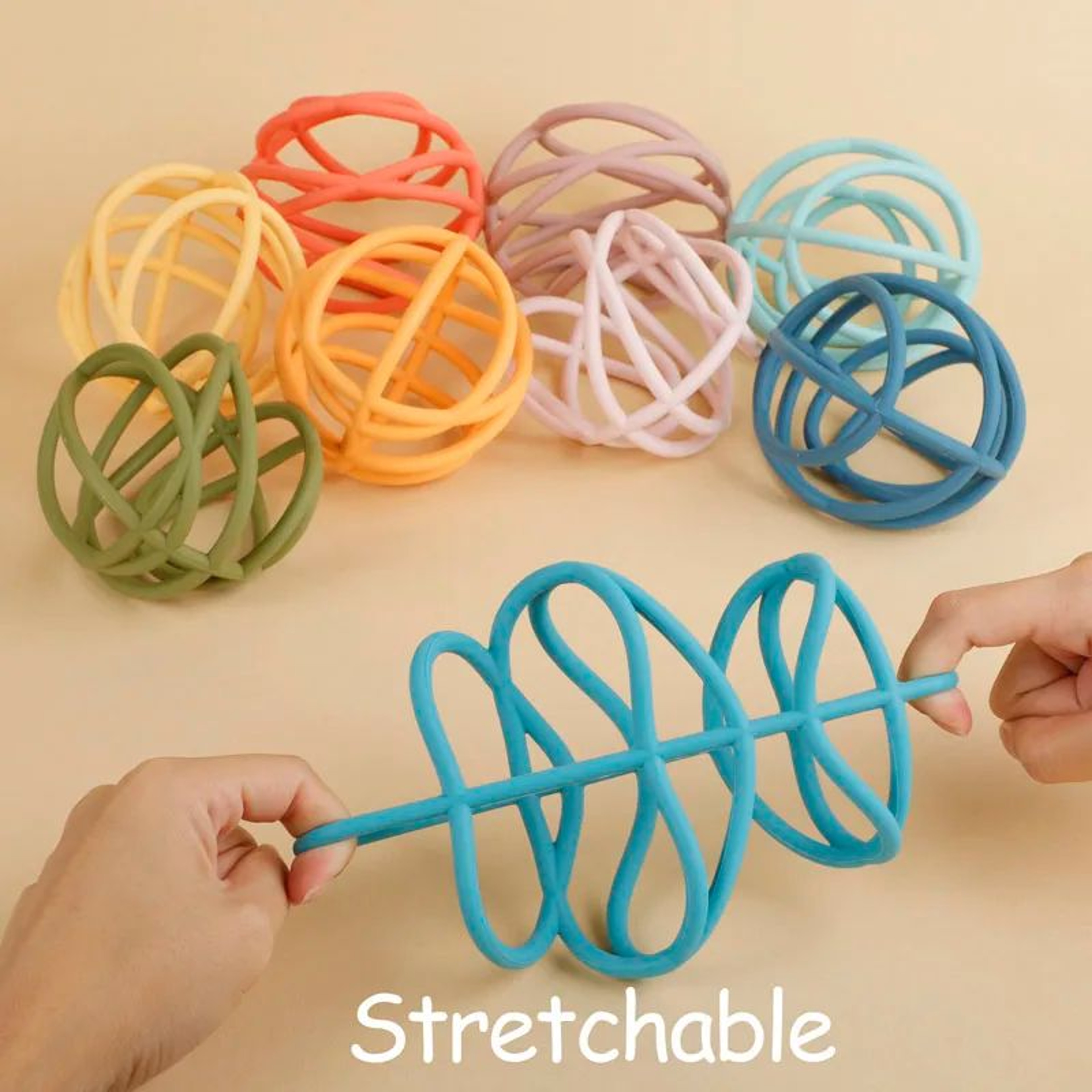 BPAFree Silicone Teether Ball  Safe Baby Teething Toy For Soothing Relief 3