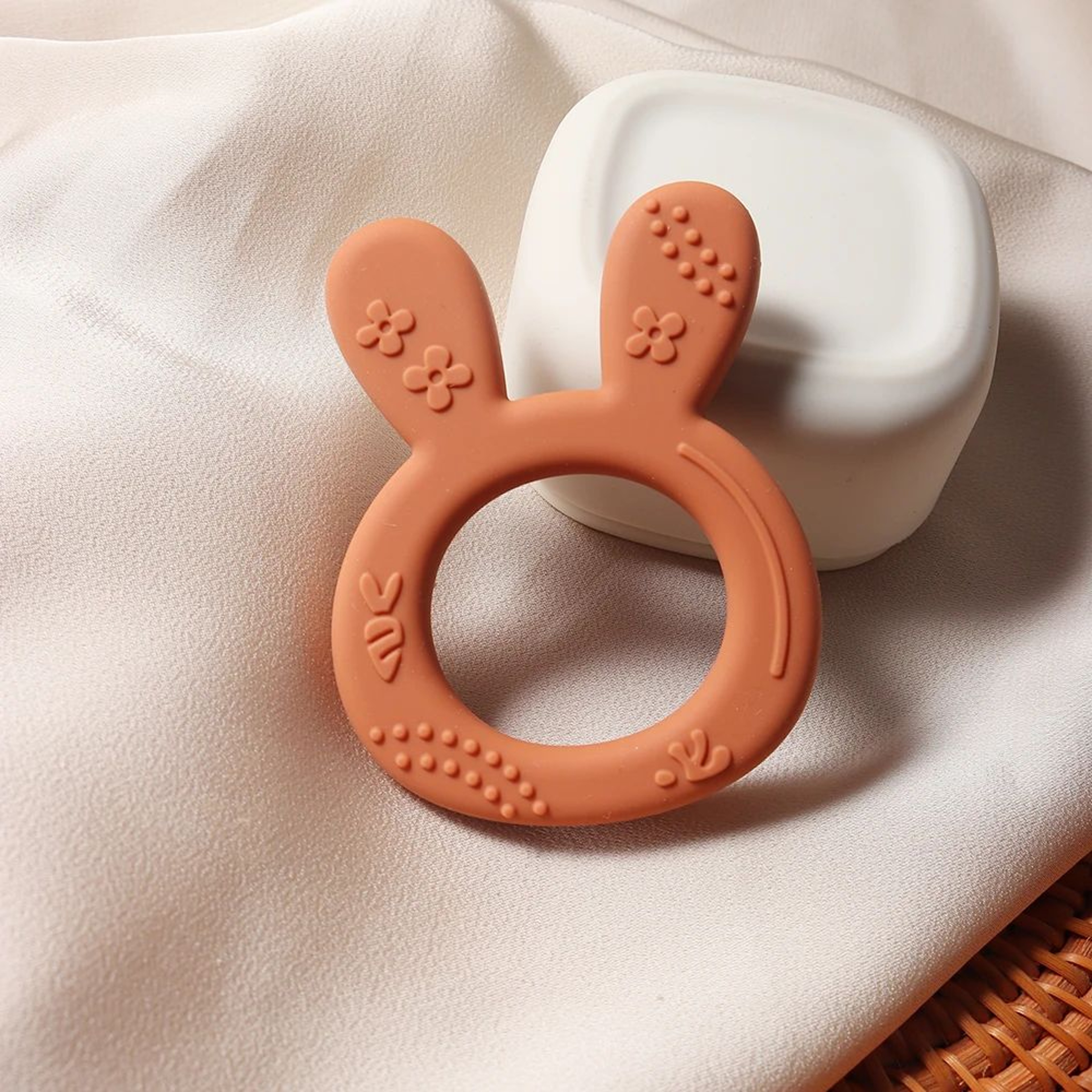 Carrot Bunny Silicone Baby Teether  BPAFree Sensory Teething Toy For Infants 11