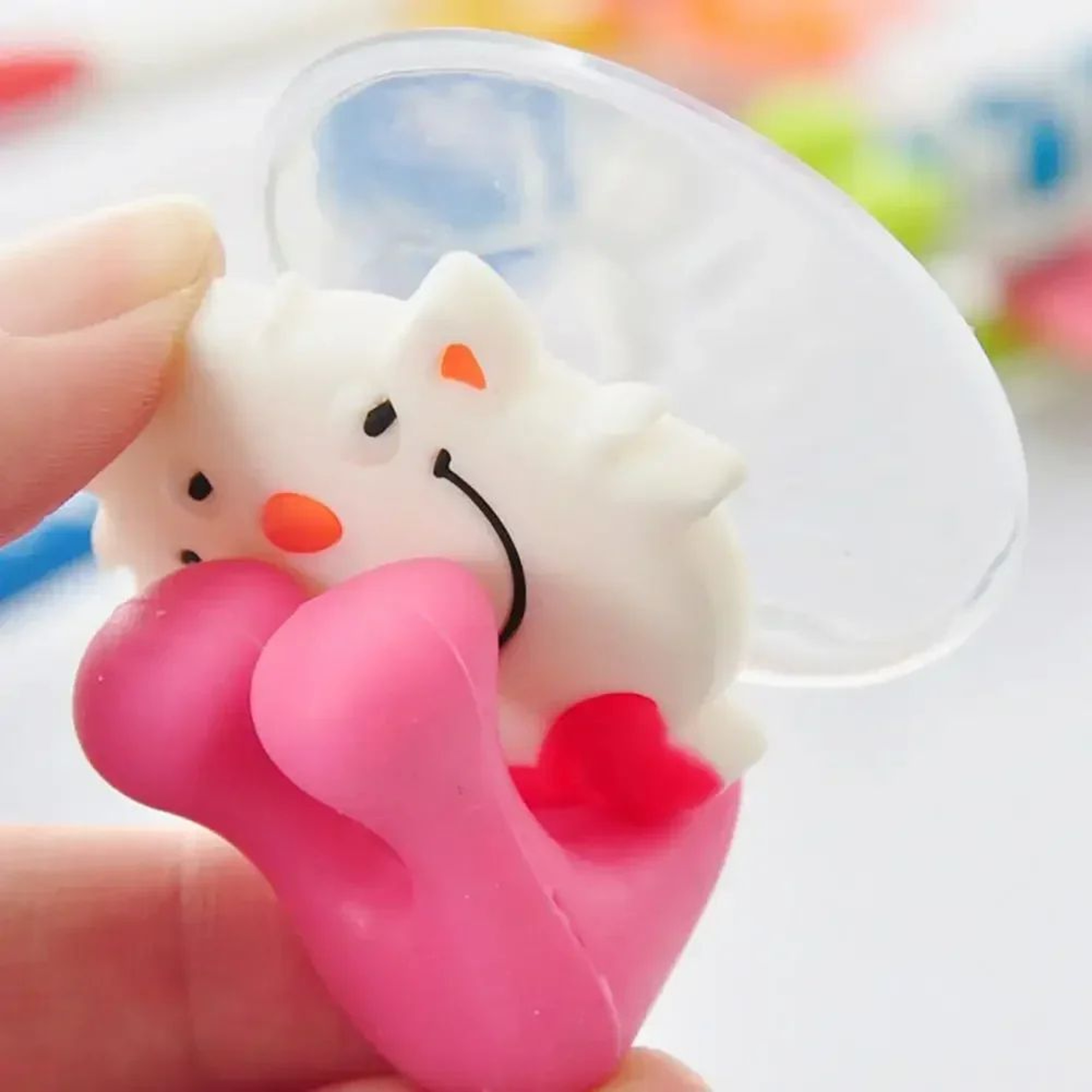 Rabbit Kids Toothbrush Holder Wall Mounted Suction Cup Toothbrush Holder 4