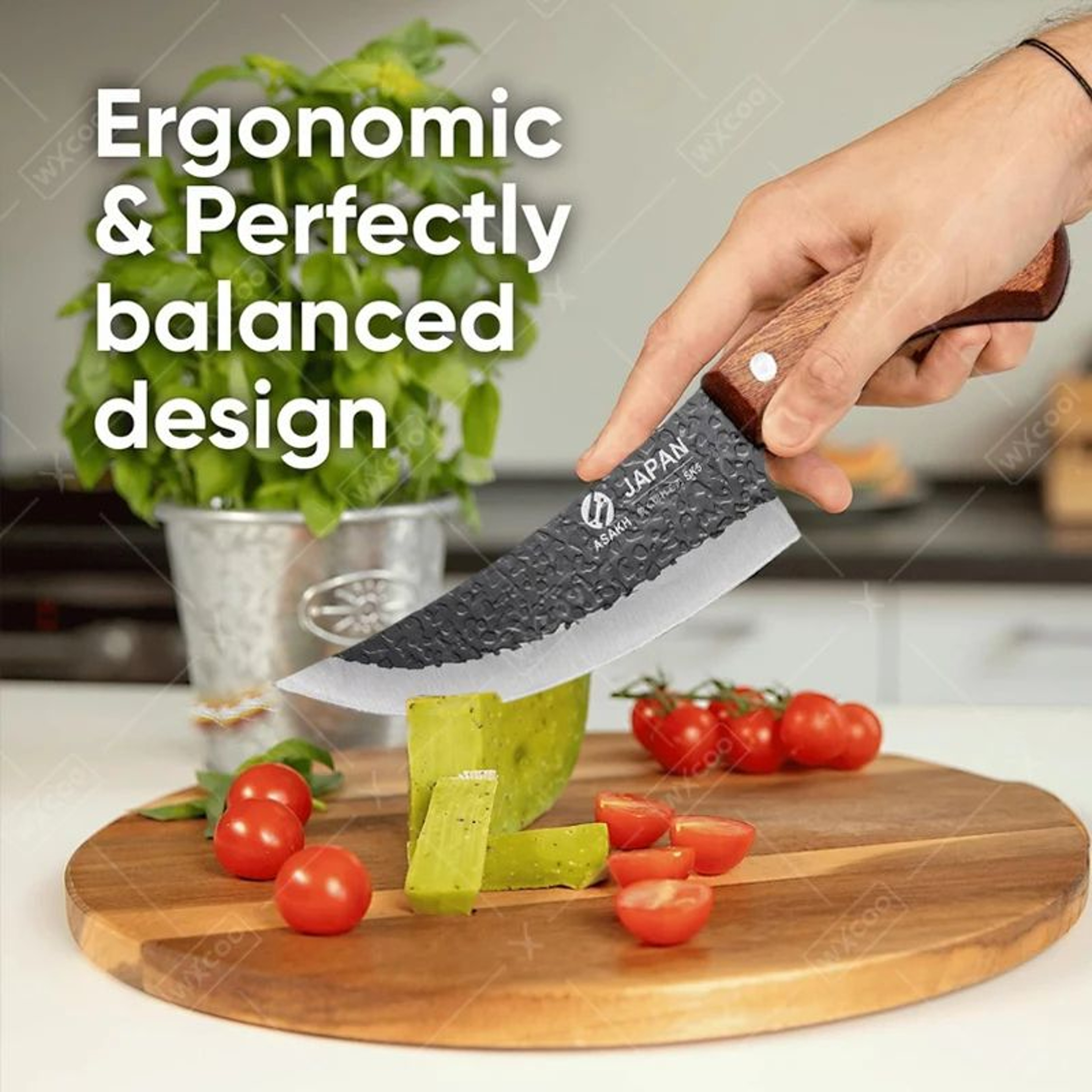 HandForged Butcher Knife  Japanese Kitchen Knife For Precision Boning  Meat Cutting 1