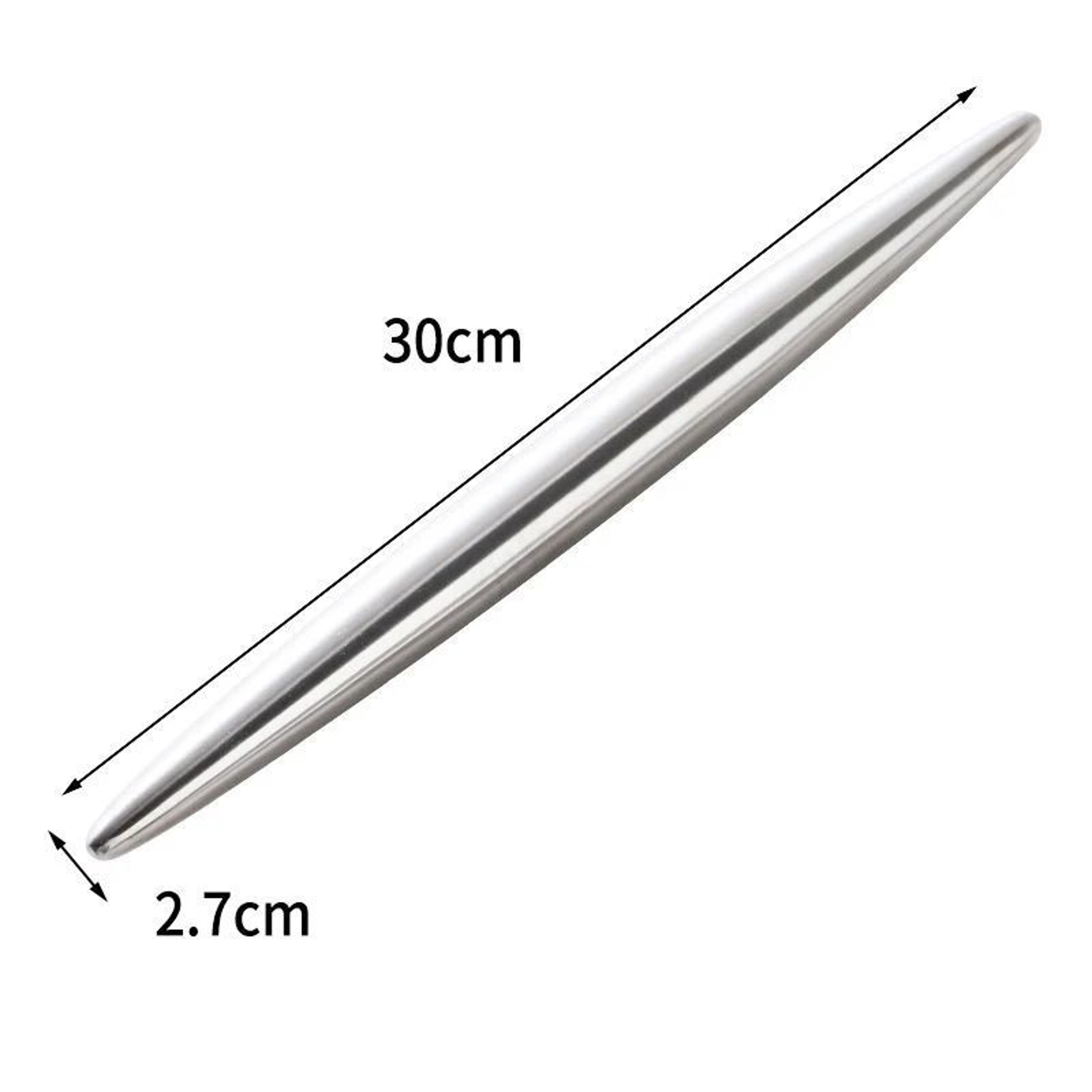 Stainless Steel Rolling Pin NonStick Dough Roller For Pastry Pizza And Dumplings 8