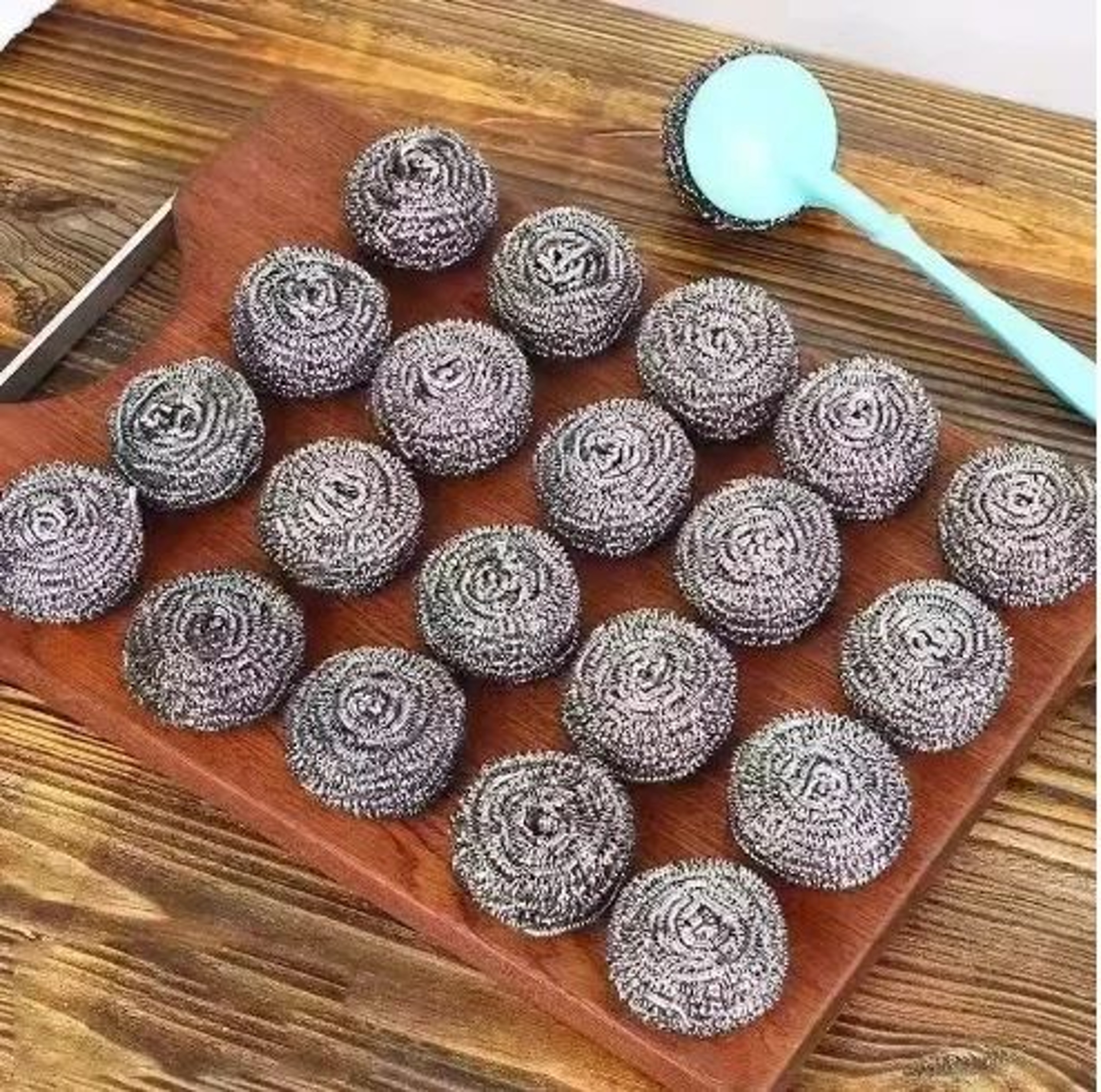 Stainless Steel Scrubber Pad Set For Kitchen And Bathroom Deep Cleaning 8