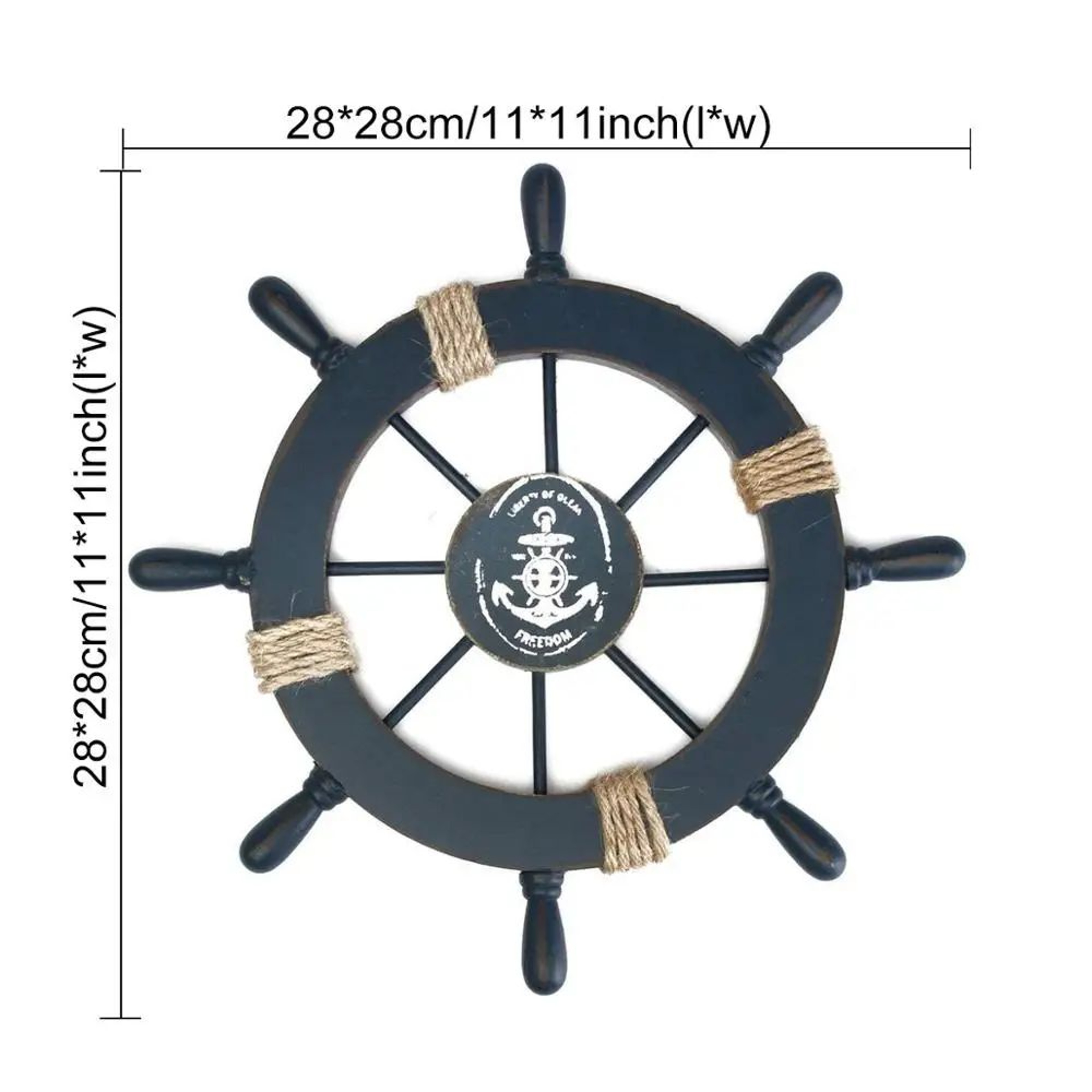 Wooden Ship Wheel Decor For Mediterranean Home Decor  Vintage Nautical Wall Decor 5