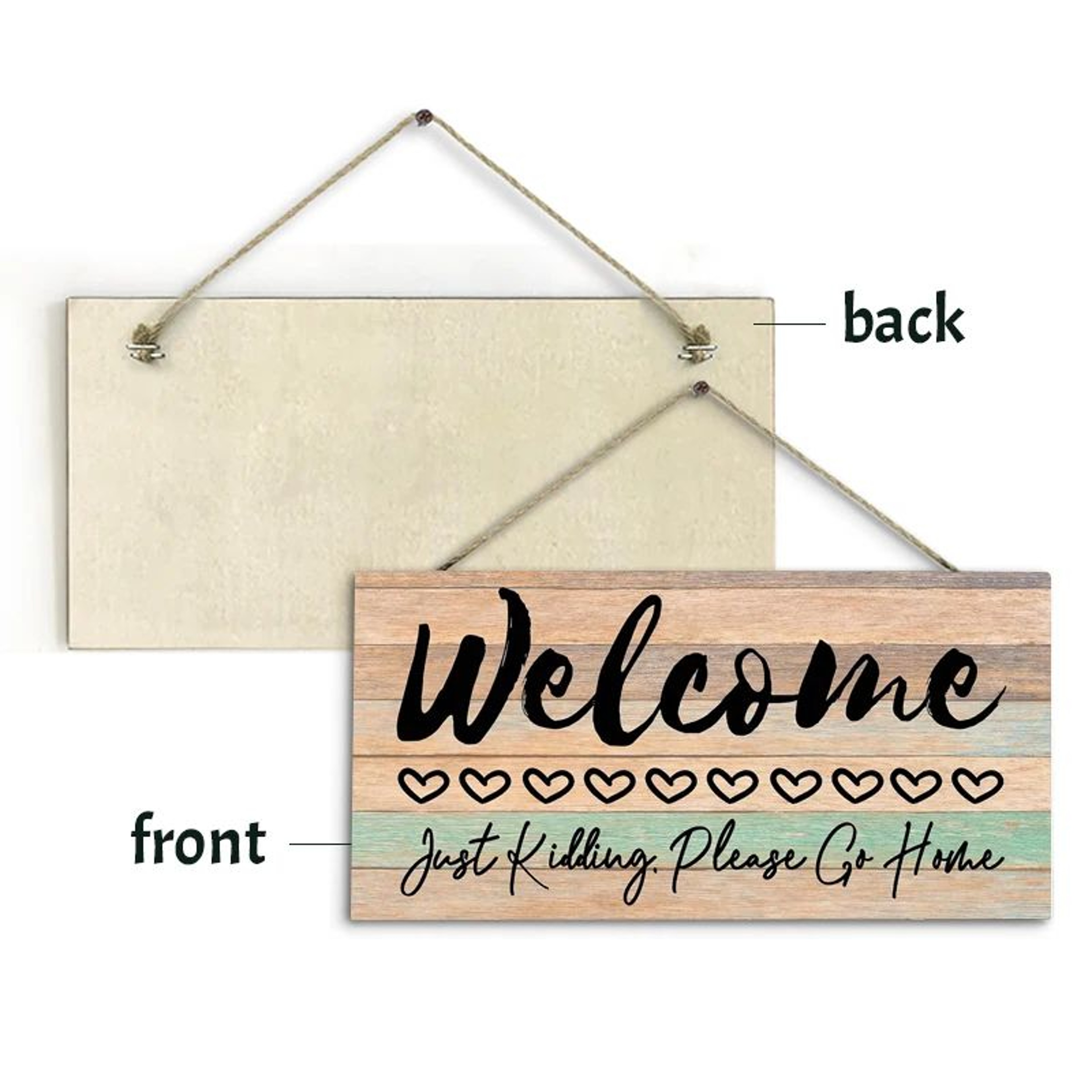 Rustic Wooden Welcome Sign For Front Door And Farmhouse Wall Decor 5