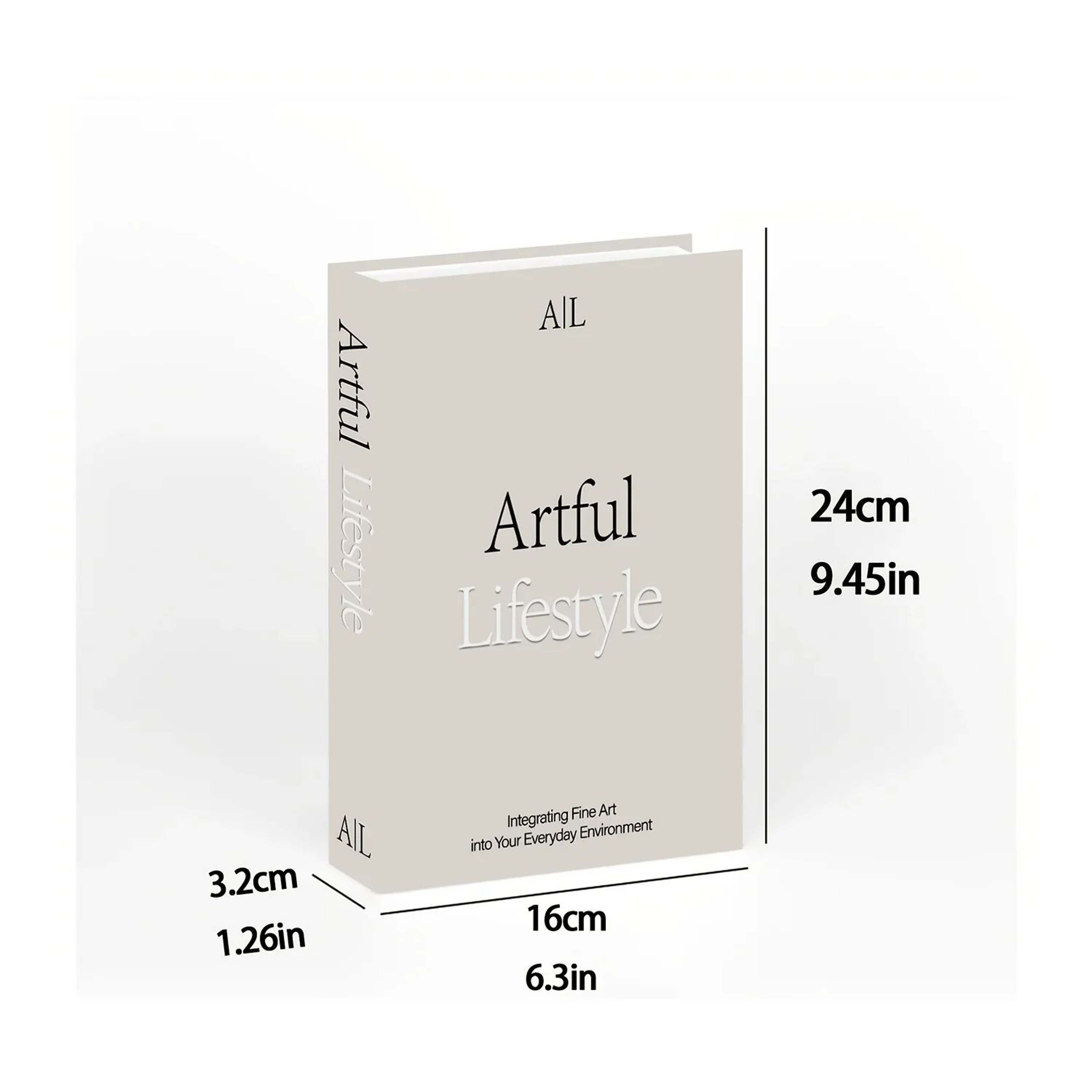 Neutral Decorative Fake Books Set Of 3 For Coffee Table Decor And Bookshelf Styling 5